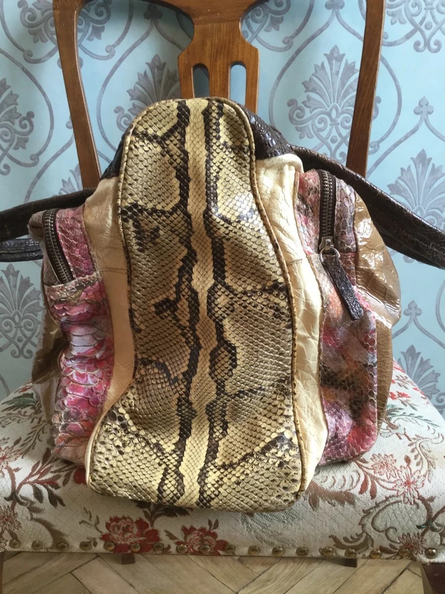 Gianni Barbato - Crocodile / python / snakeskin bag.Like Gucci or Dior - 2