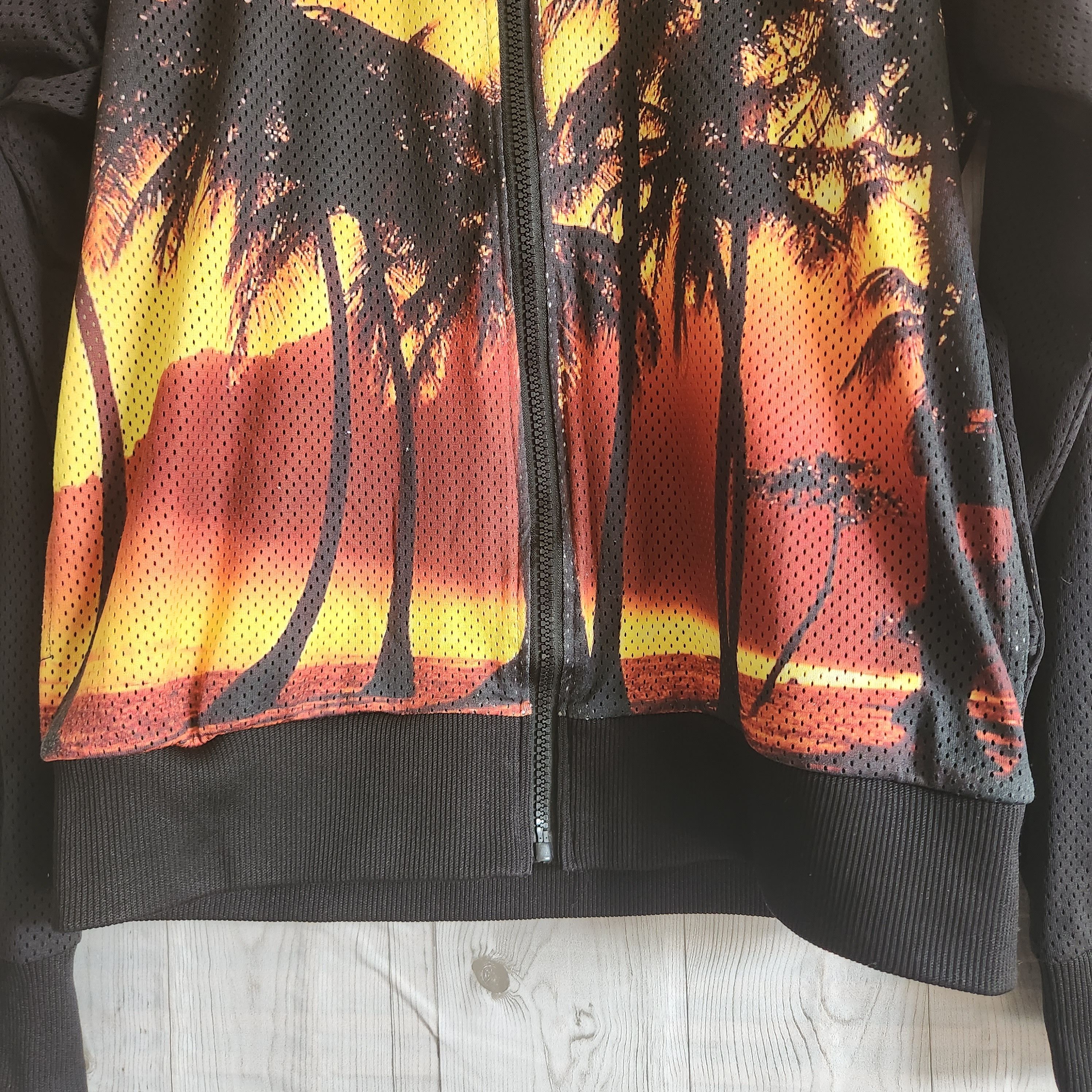 Japanese Brand - Steal Mesh Jacket With Coconut Beach Printed - 9