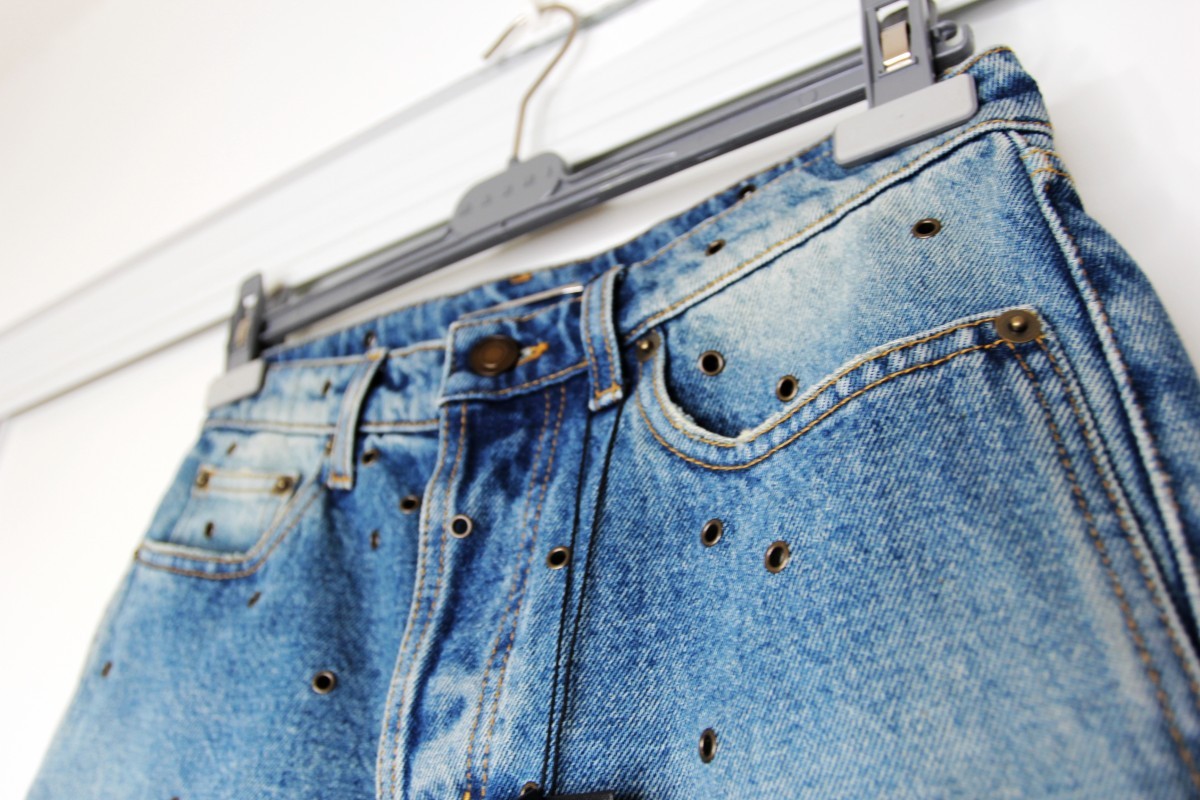 BNWT SS20 SAINT LAURENT PARIS RAW-EDGE EYELETS SHORTS 29 - 4