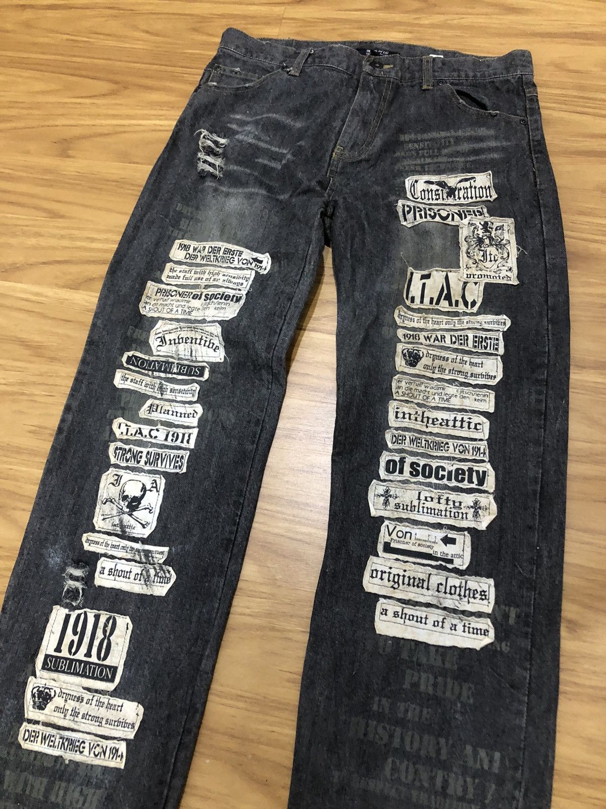 Seditionaries - 1990 - In The Attic Japanese Distressed Patches Denim Pant - 2