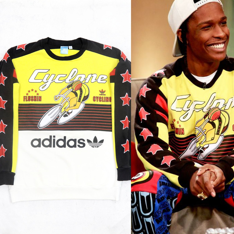 adidas Vintage 90s ADIDAS Cyclone Cycling 948 Big Logo Spellout