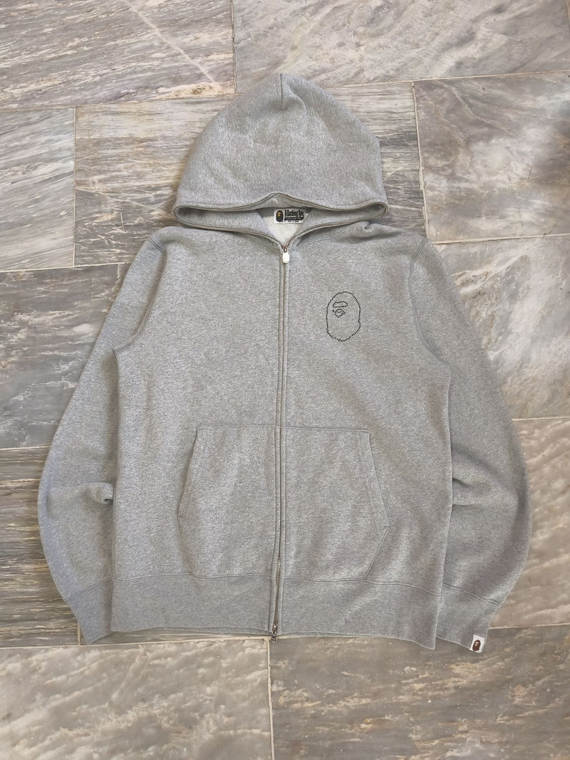 Bape Swarovski Logo Full Zip Hoodie - 1
