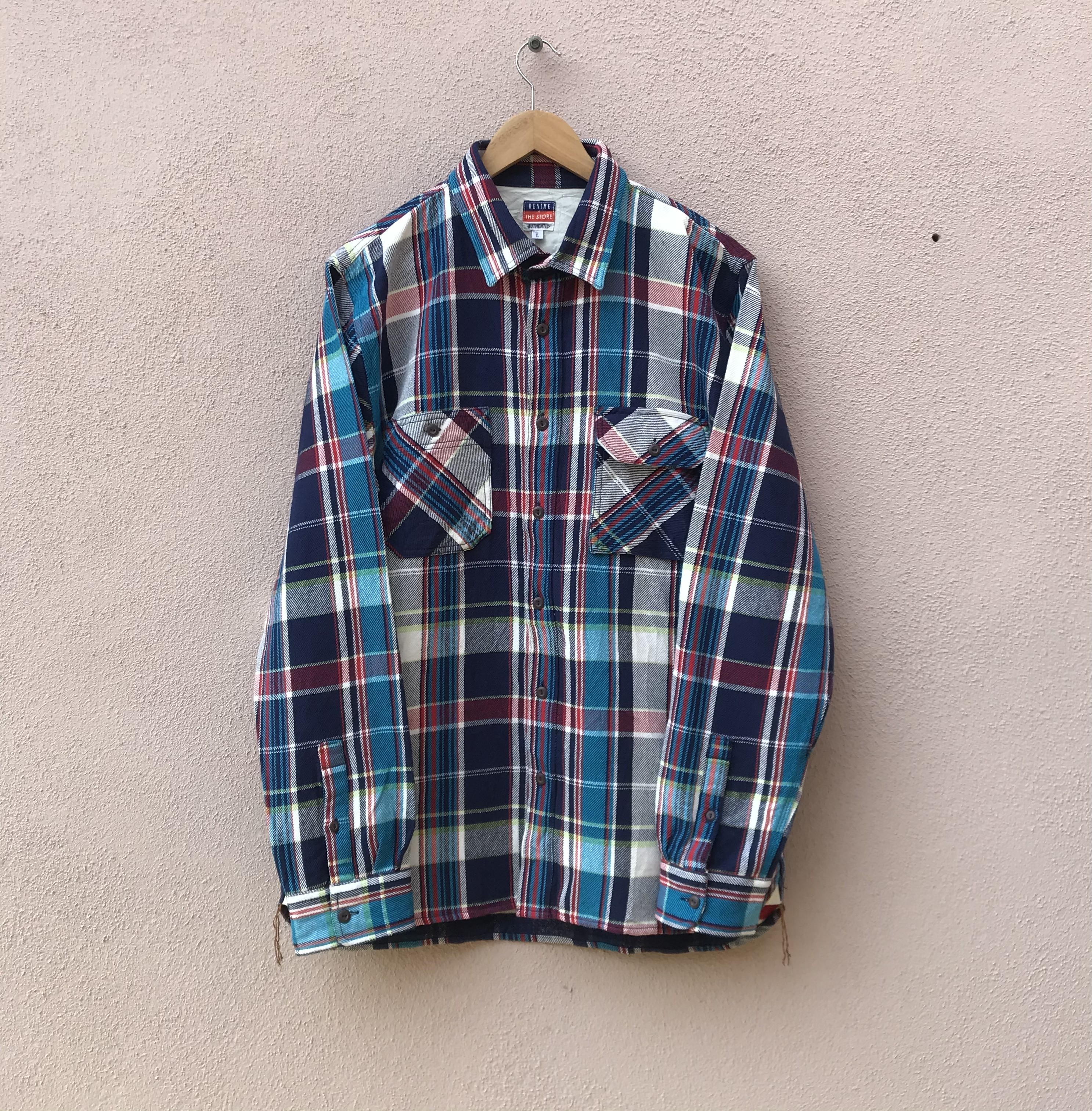 Denime - Japanese brand Denime Checkered buttom up Large - 4