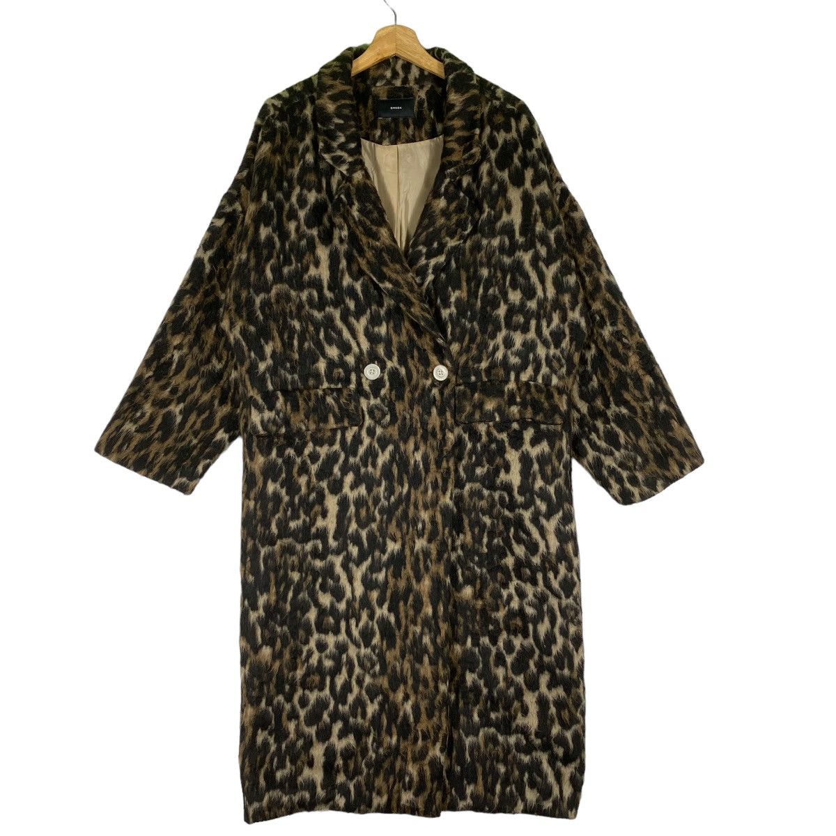 Vintage Emoda Leopard Design Long Coat F Size - 3