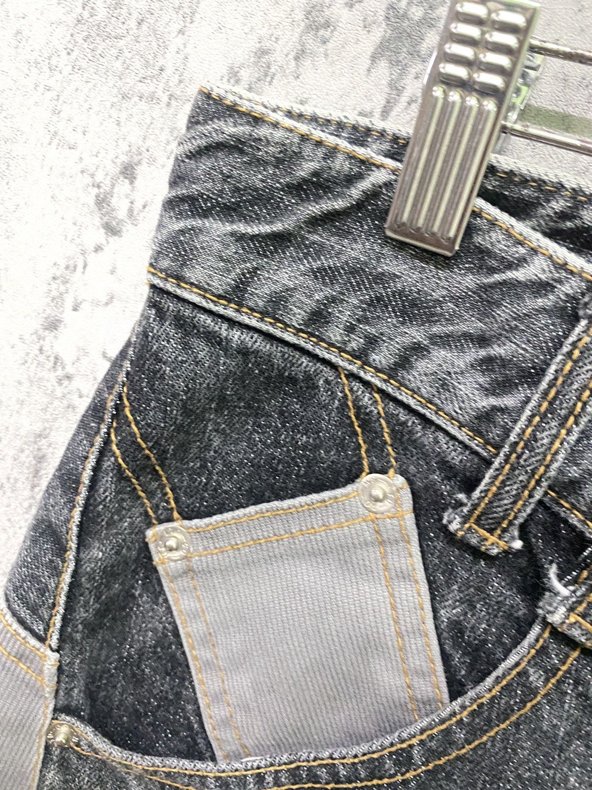 Designer - BETHPLACE Reconstructed Jean and Corduroy Buckle Denim - 10