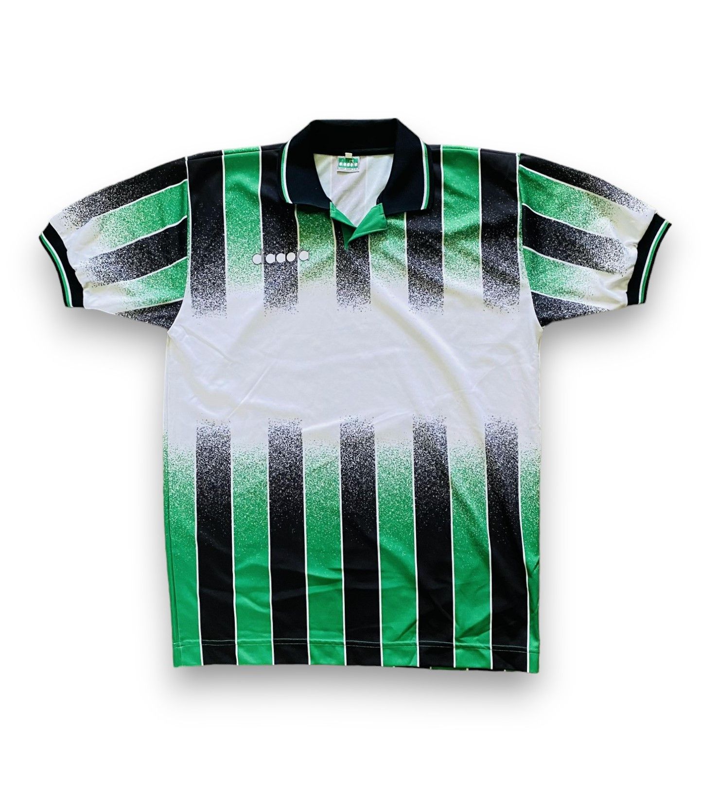 Diadora Vintage Soccer Jersey Rare Green 90s Retro Football - 1