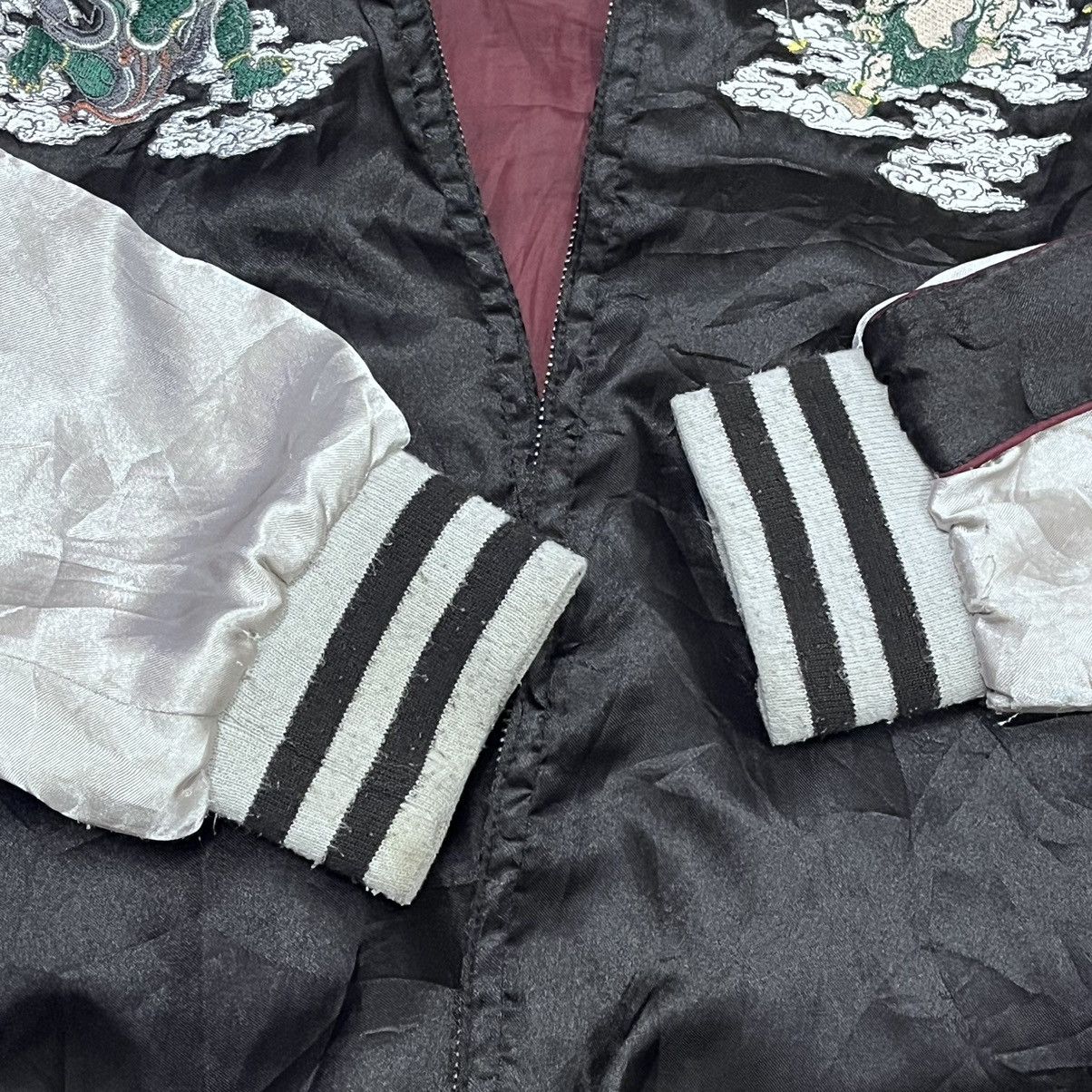 Vintage Satin Sukajan Japan God Embroidery Jacket - 15