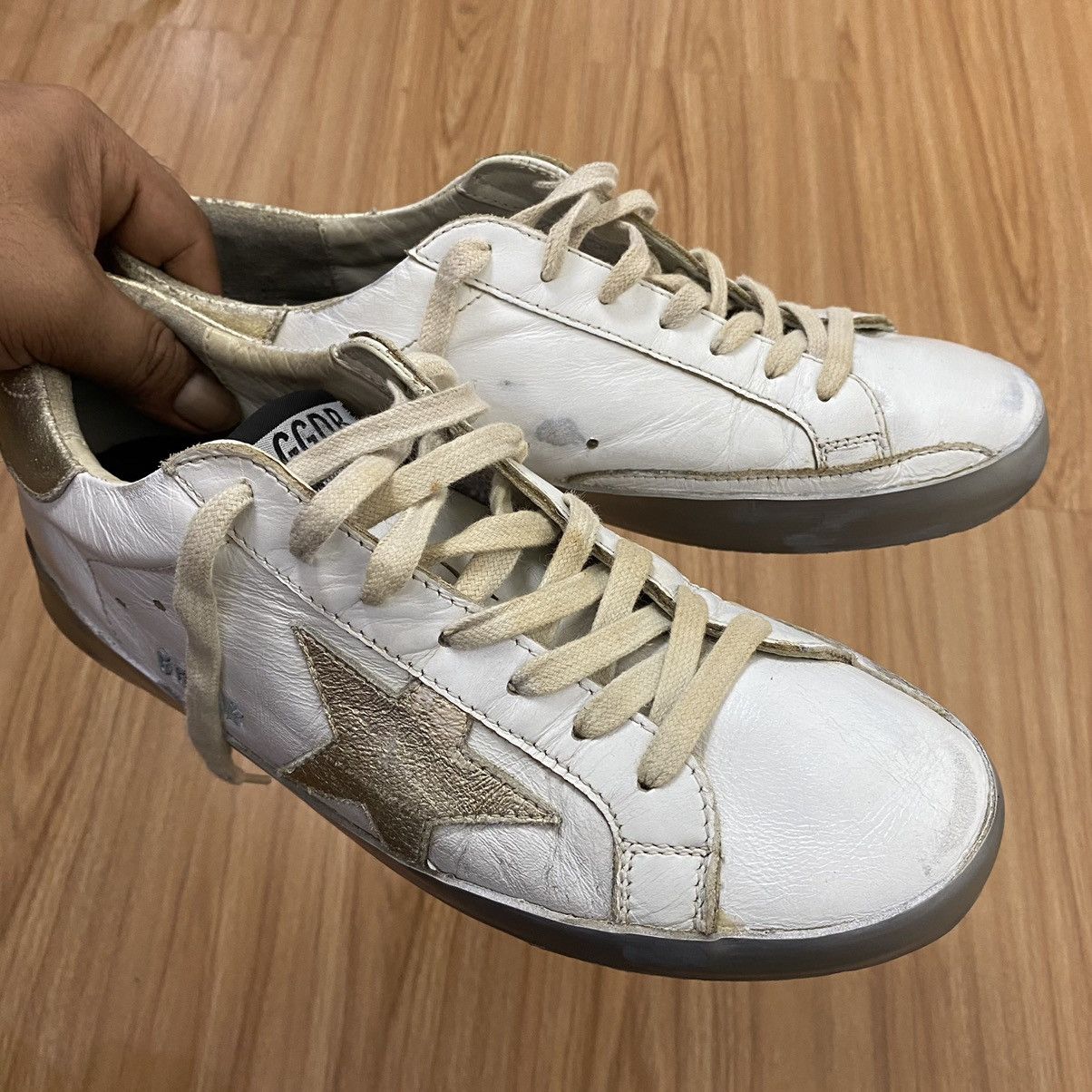 💥GOLDEN GOOSE SUPERSTAR WHITE SNEAKERS SIZE 40 - 13