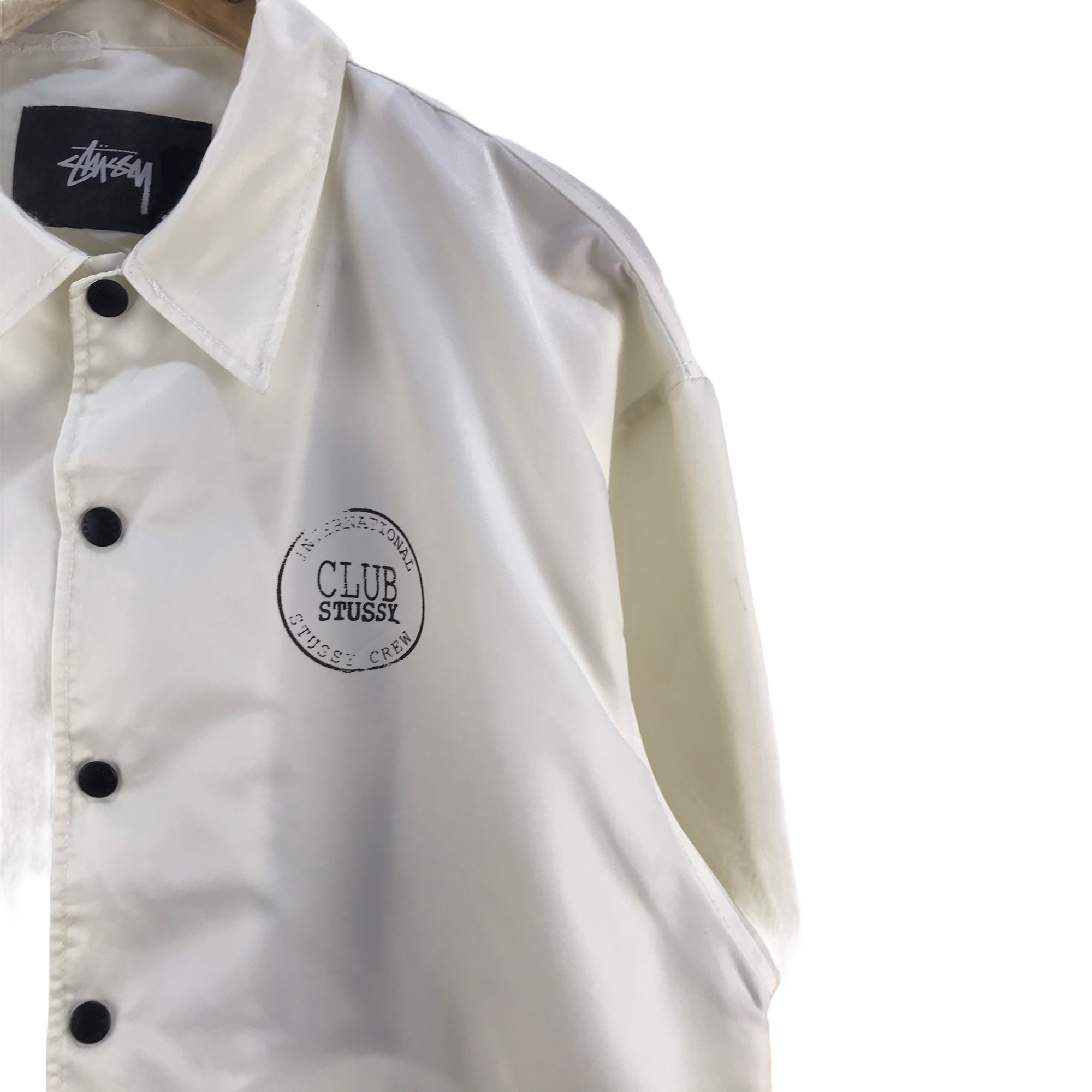 Stussy Club White Windbreaker Jacket - 8