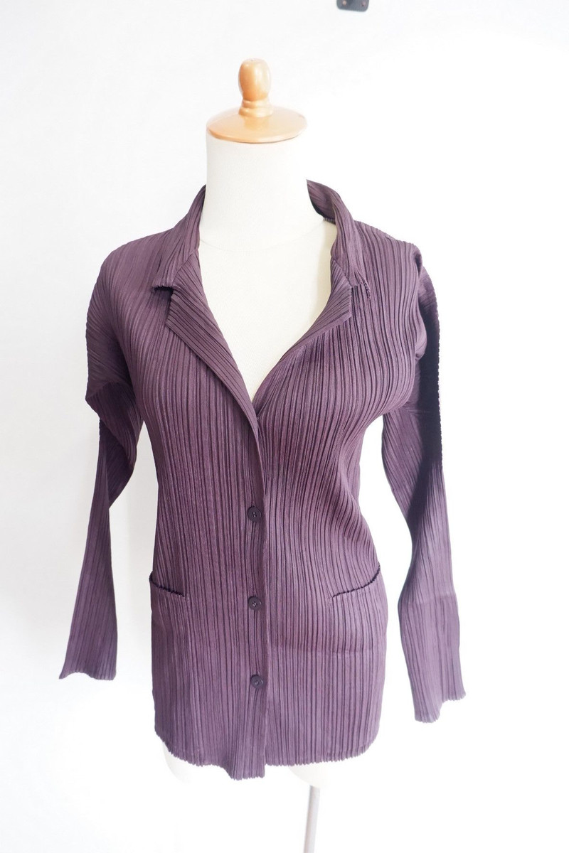 2010 Pleats Please By Issey Miyake Blazer Button Shirt - 1