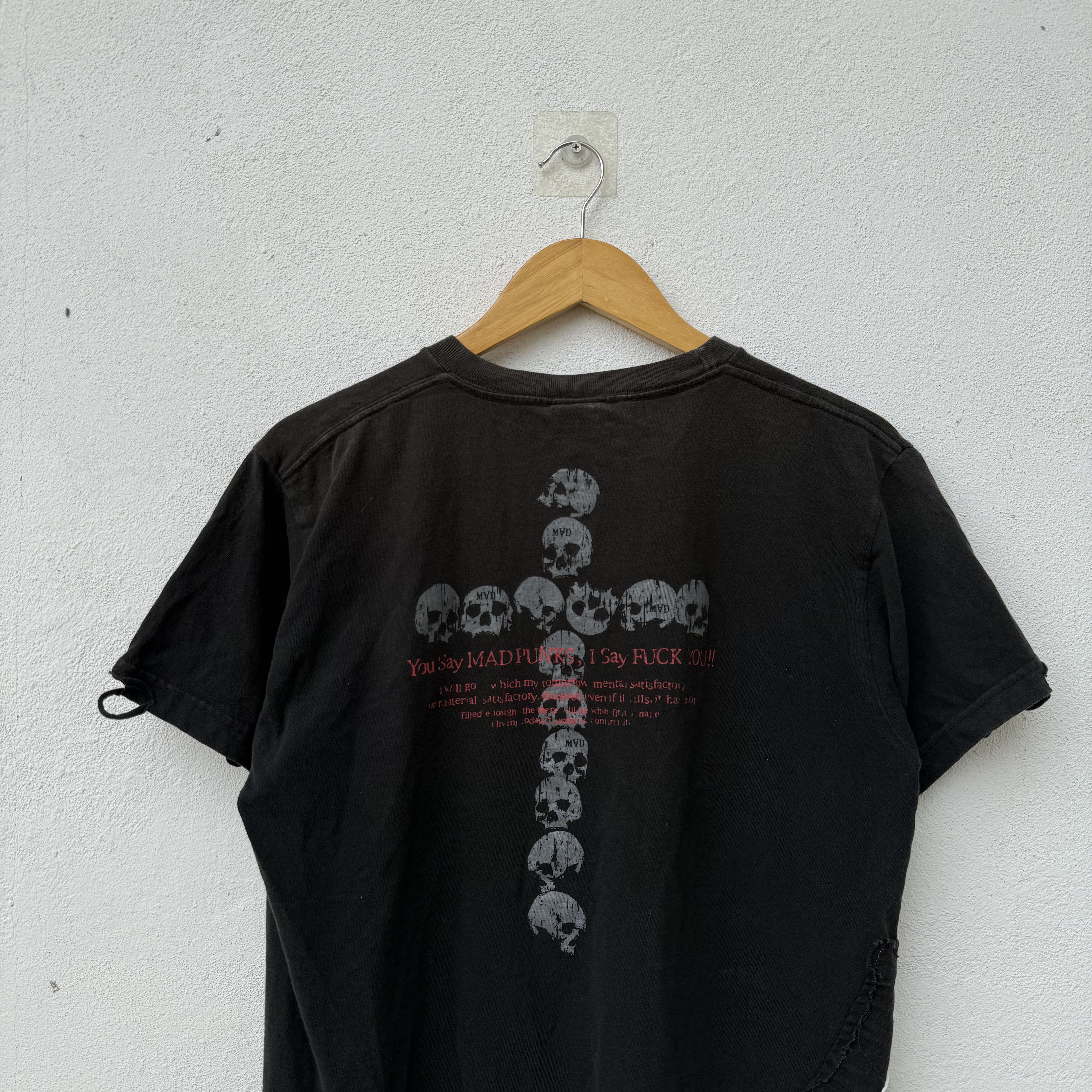 Vintage Mad Punk Gothic Cross Bondage Shirt - 6