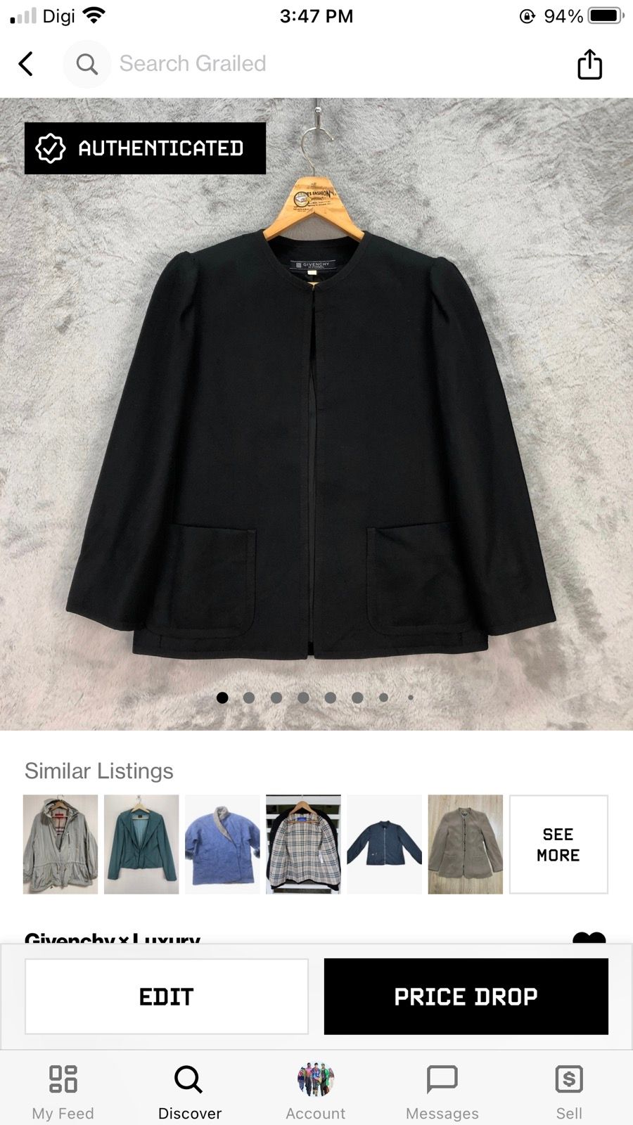 Givenchy Hi-Formal Buttonless Jacket / Cardigan #1037-42 - 13