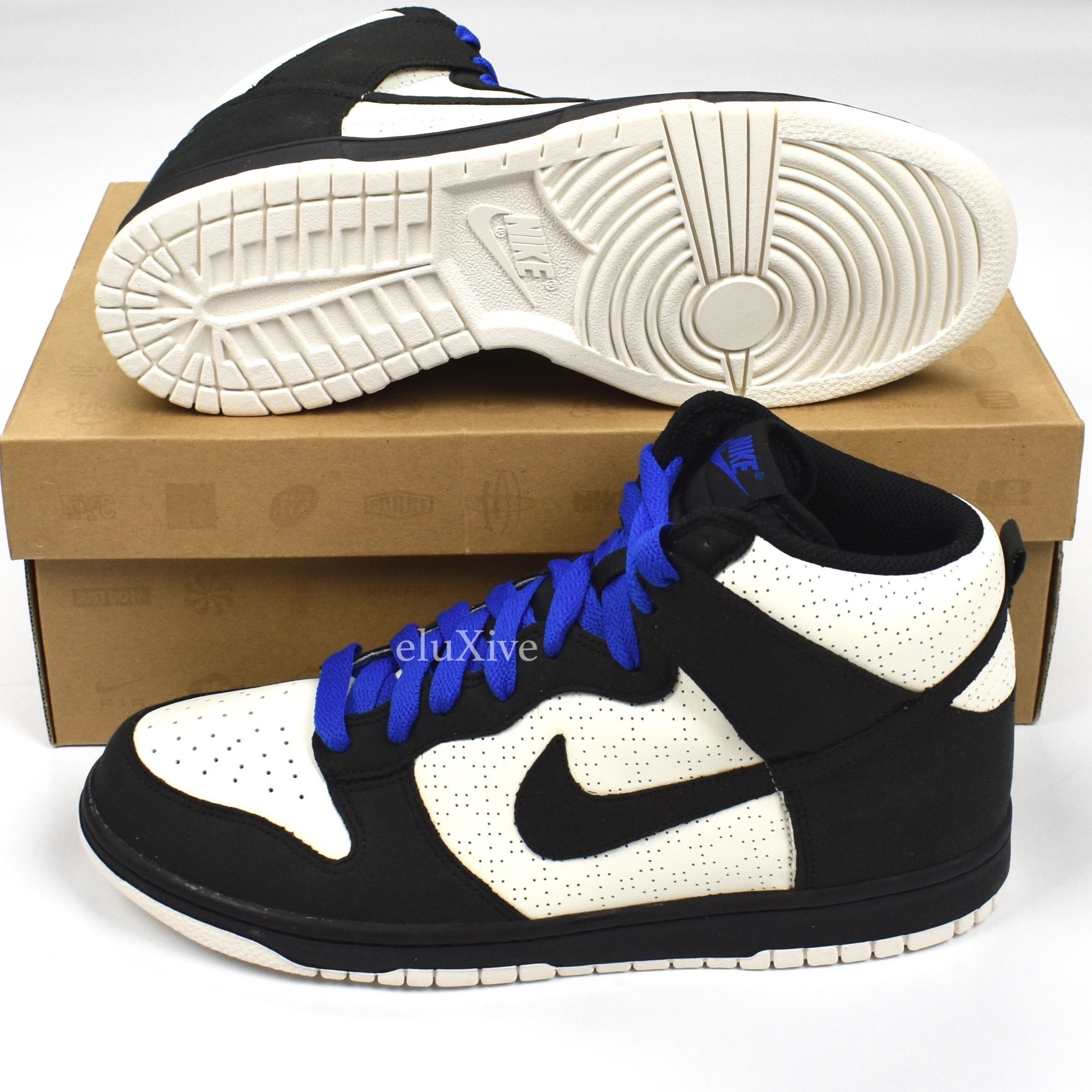 2009 Nike Dunk High Panda Black White DS - 2