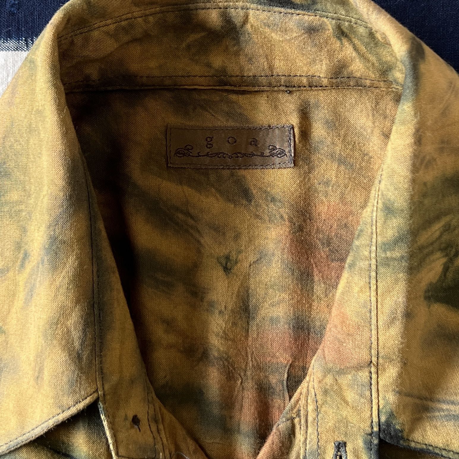 GOA Scarecrow Frayed Button Up Shirt Tie Dye - 4