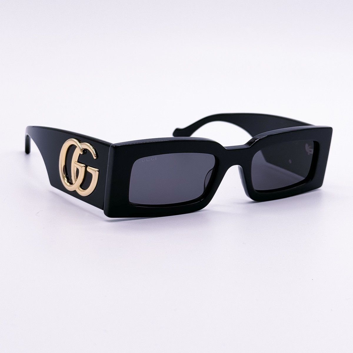 NEW GUCCI GG1425S 001 SQUARE UNISEX BLACK SUNGLASSES - 9