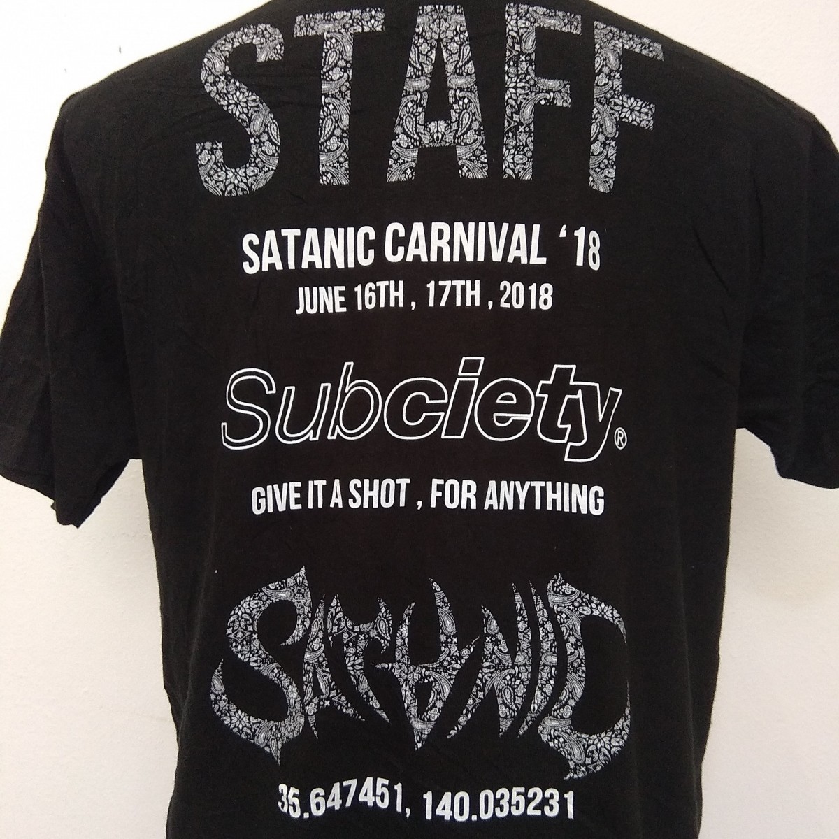 Japanese Brand - SUBCIETY Satanic Metal Punk Carnival Staff Japan Offwhite - 4