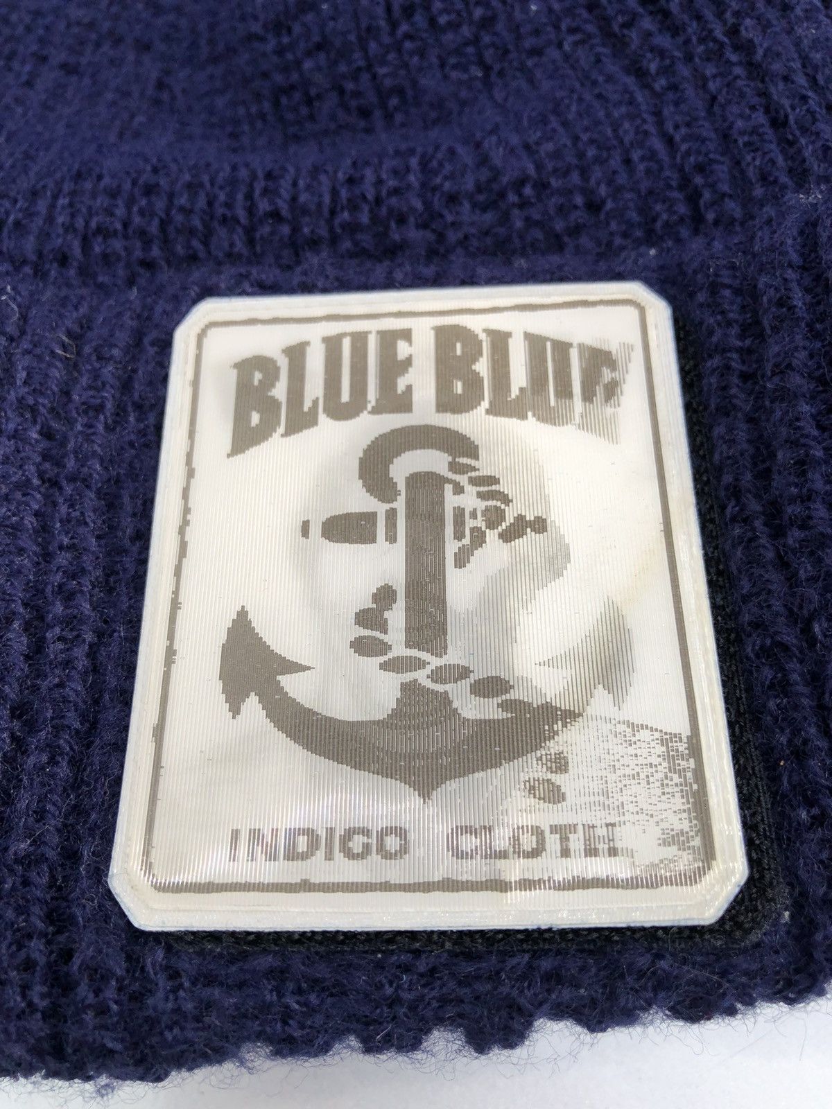 BLUE BLUE INDIGO 3D EMBLEM FISHERMAN WATCHMAN BEANIE - 6