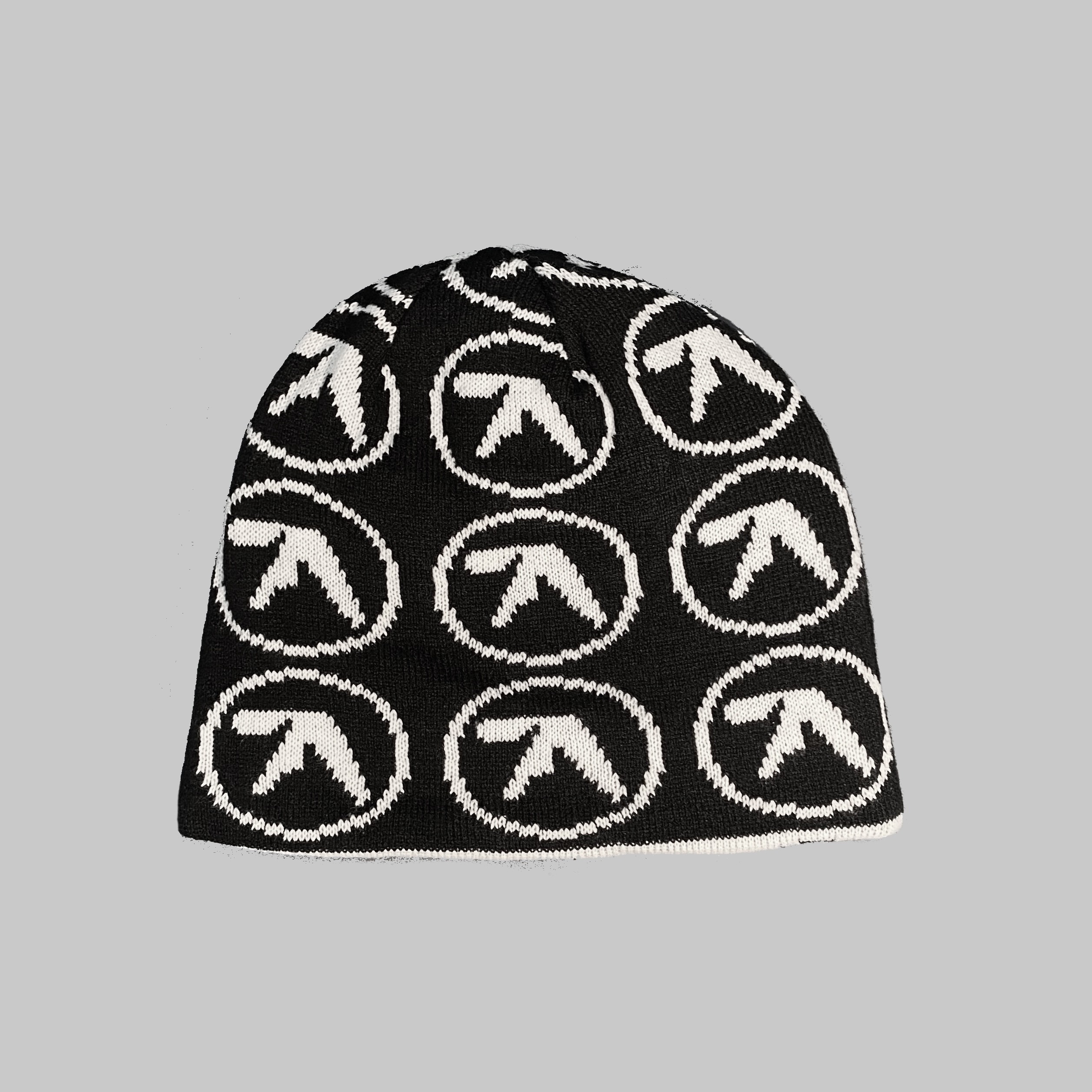 Vintage - Aphex Twin Logo Reversible Beanie Custom Knit