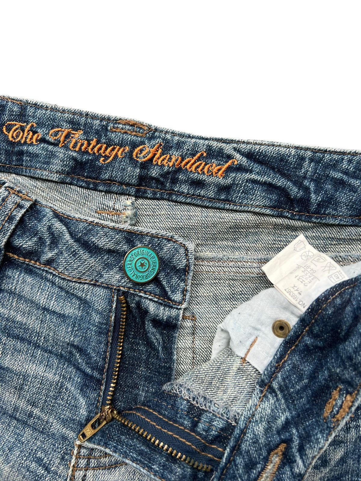 Hype - Vintage Standard Distressed Lowrise Flare Denim Jeans 29x32 - 8