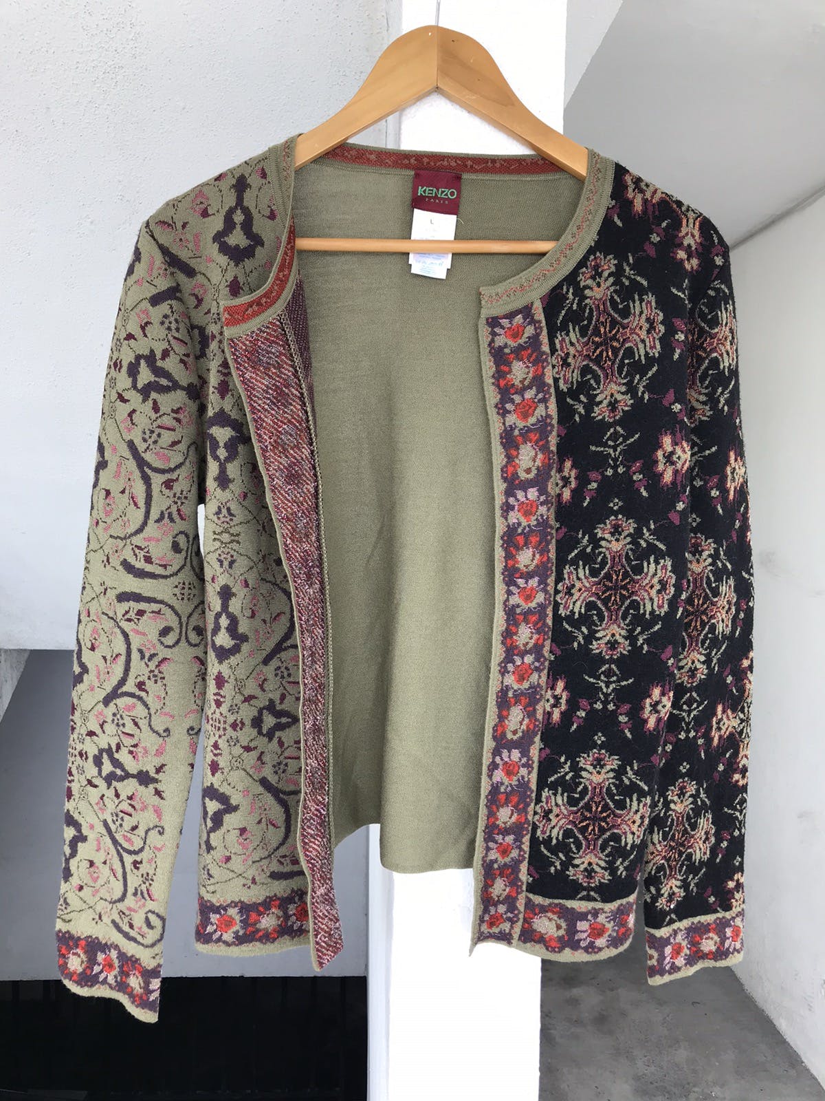 KENZO Rare Vintage Kenzo Paris Modele Depose Art Cardigan ...