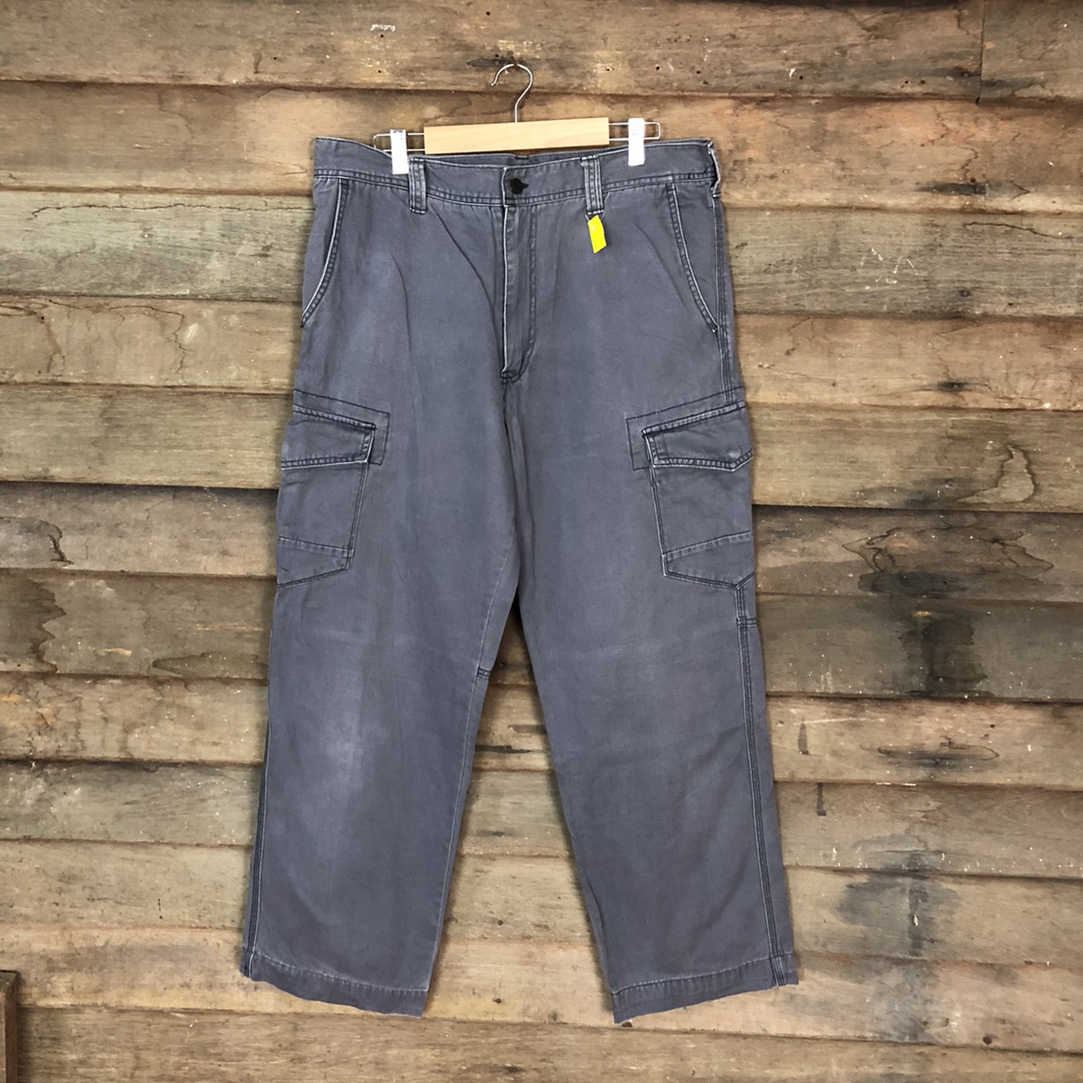 Straight Faded - Even River Grey faded utility Cargo Pants #3417 - 1