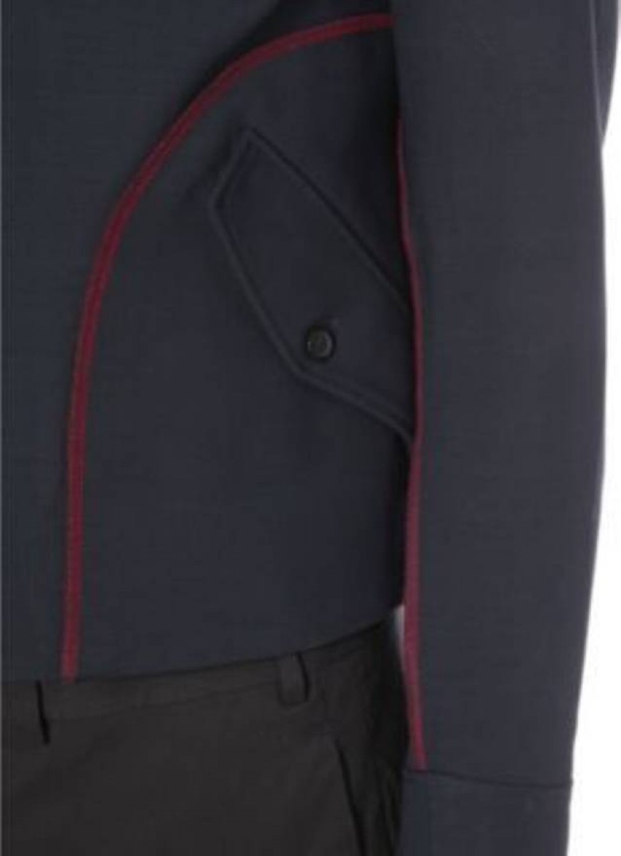 Yang Li - Contrast-Seam Virgin Wool Harrington Jacket SZ Small - 10