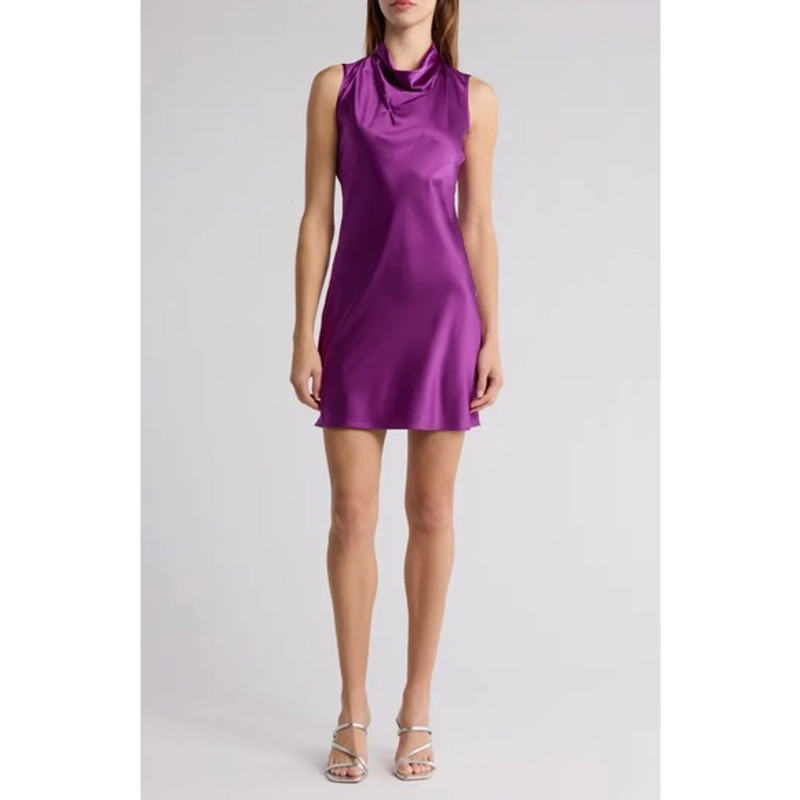 New!‎ Veronica Beard Maelle Draped Stretch Silk Minidress Sz 4 $498 - 1