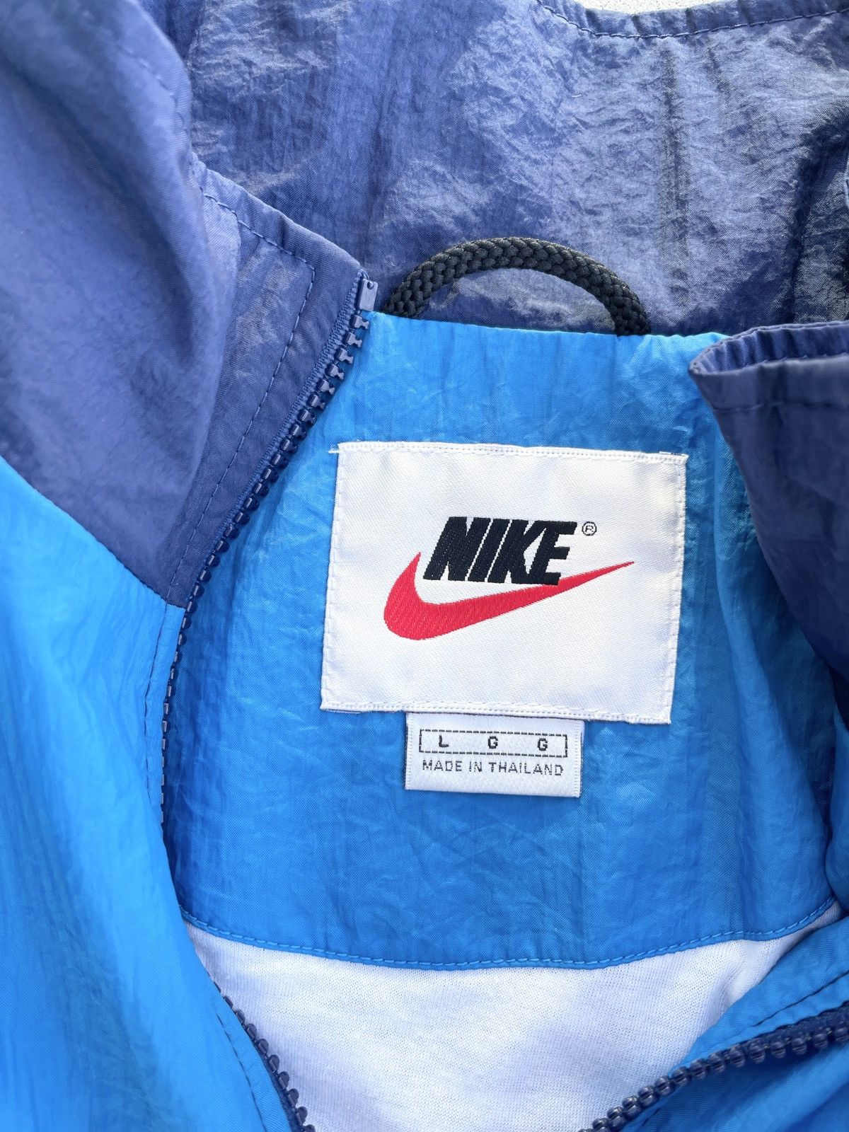 STEAL! 1990s Vintage Nike Logo Windbreaker Track Jacket (L) - 7