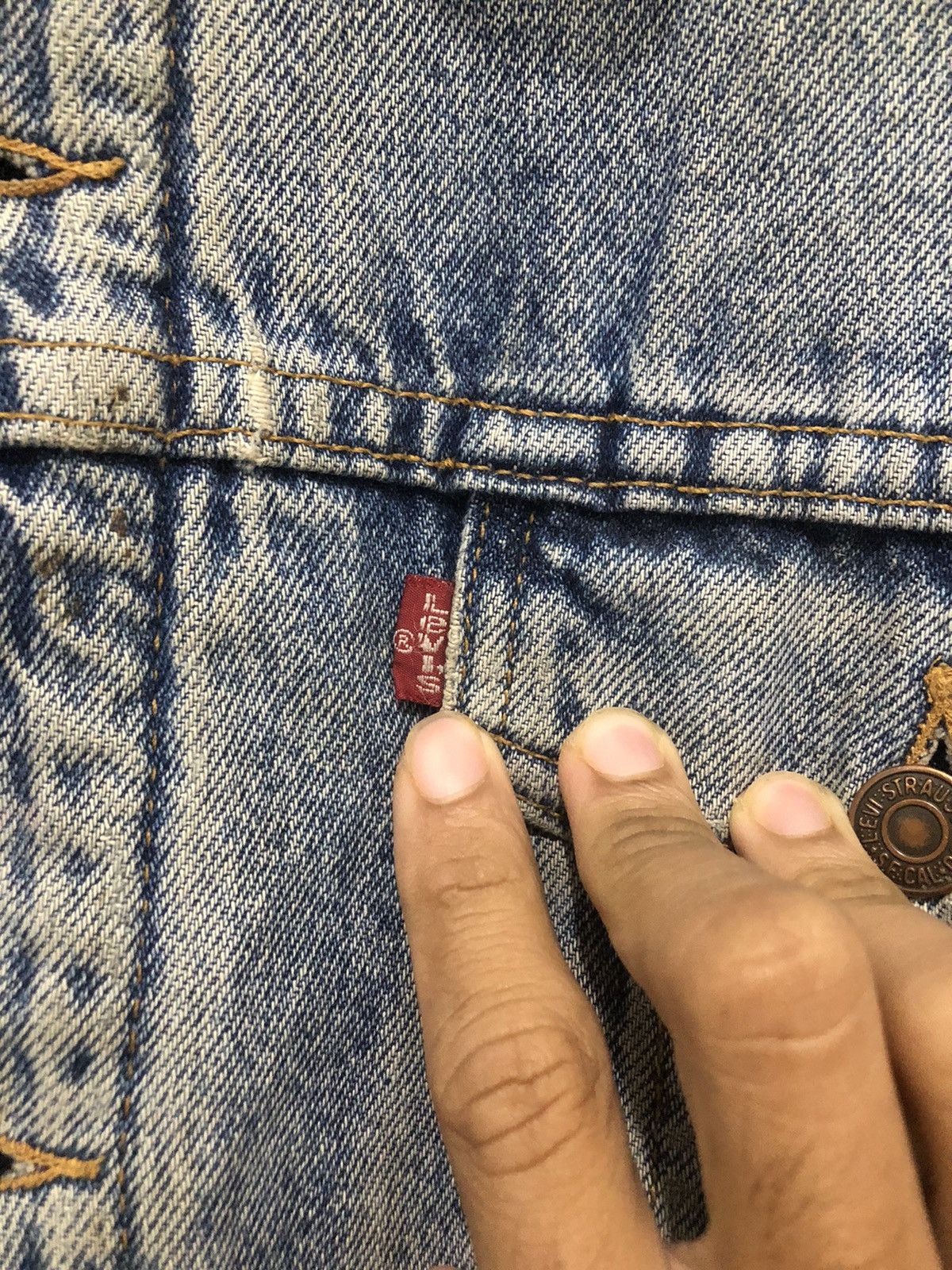 Vintage ❗️Levi’s Relaxed Trucker Distressed Jacket Sherpa - 7