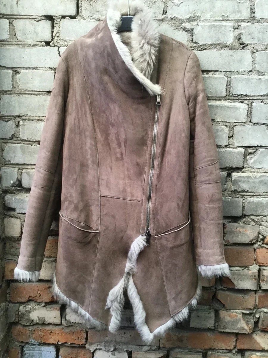 Giorgio Brato - Shearling Asymmetrical Coat.Like Isaac Sellam or Rick Owens - 2