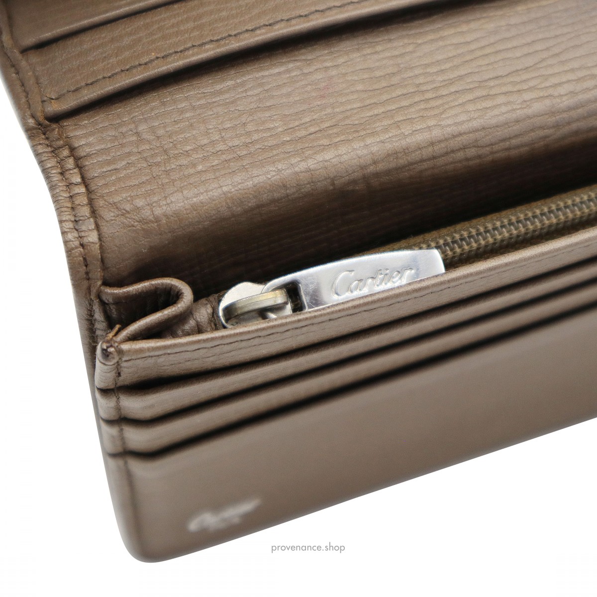 Cartier Long Wallet - Taupe Leather - 7