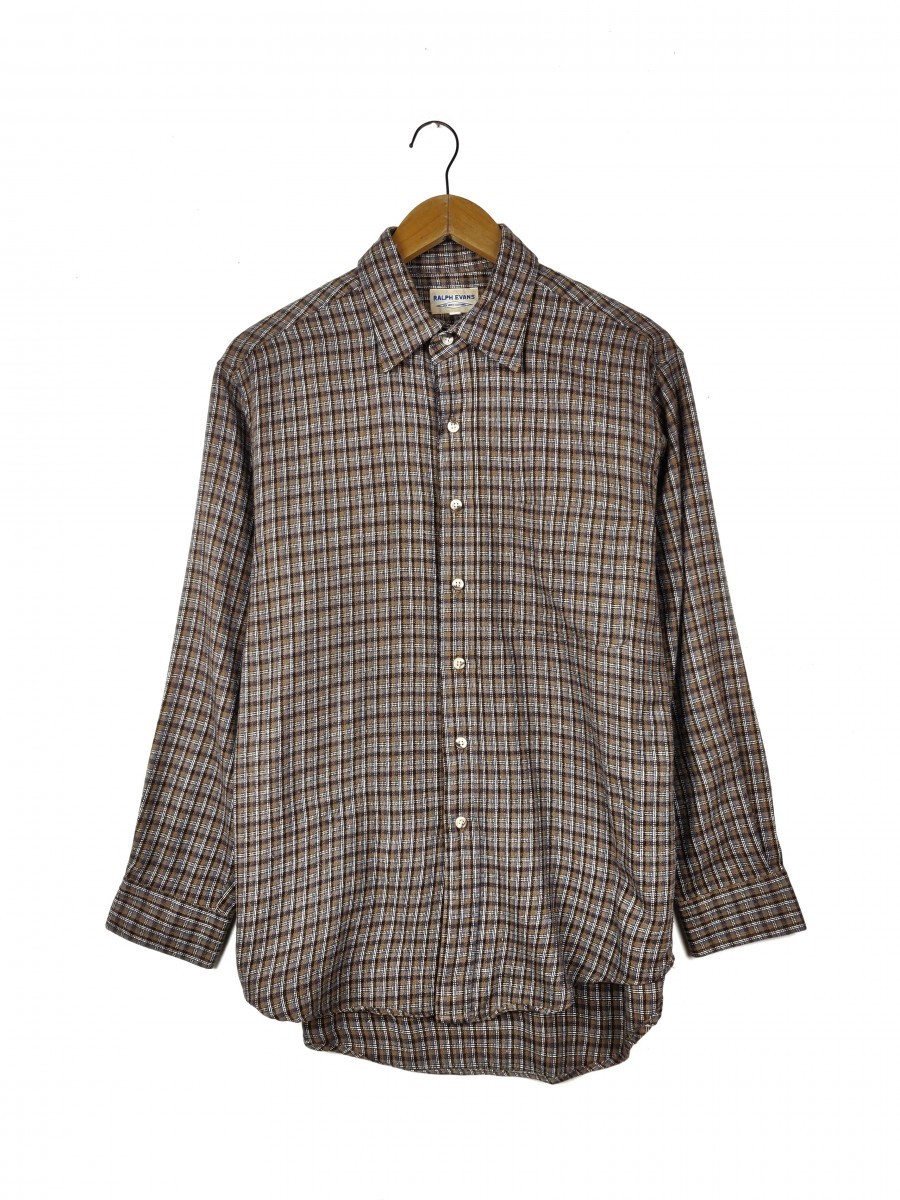 Designer - Ralph Evans Small Checked Button Up Shirt Oxford - 1