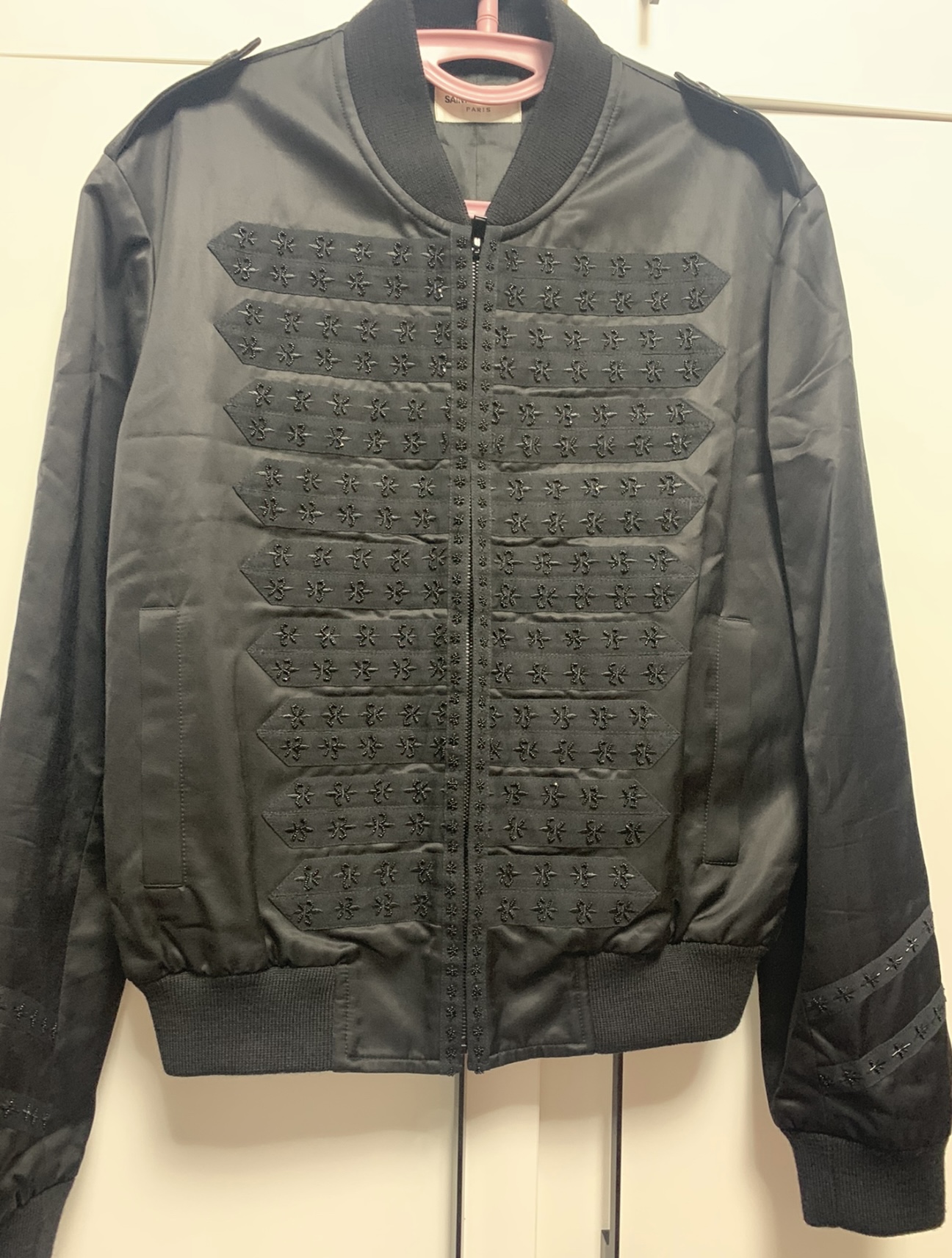 Louis Vuitton Reversible Leather Nylon Jacket BLACK. Size 48