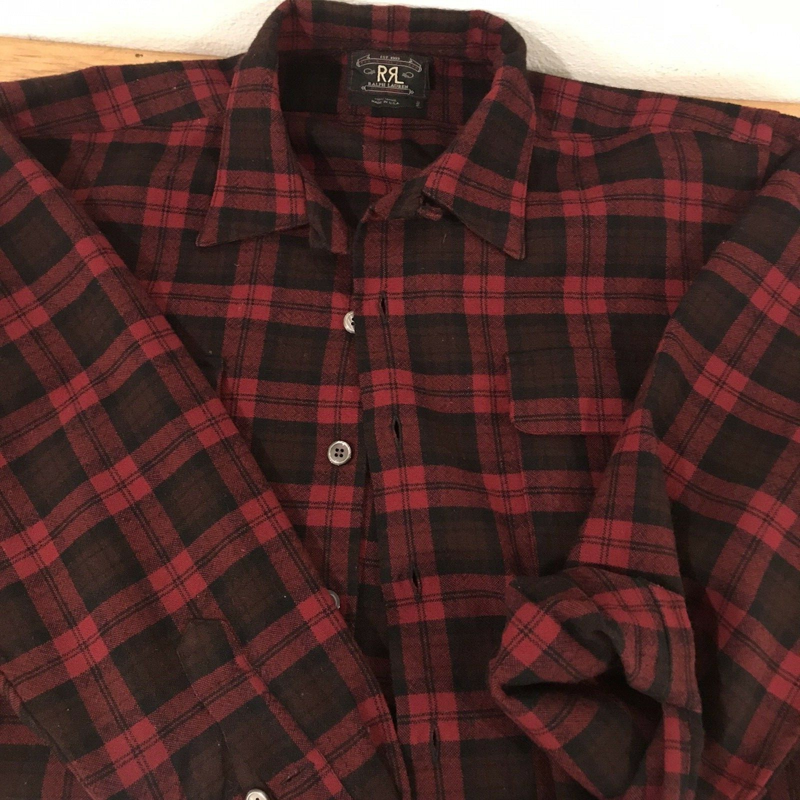 Rr Ralph Lauren - RRL 100% Wool Classic Plaid - made in USA - 5