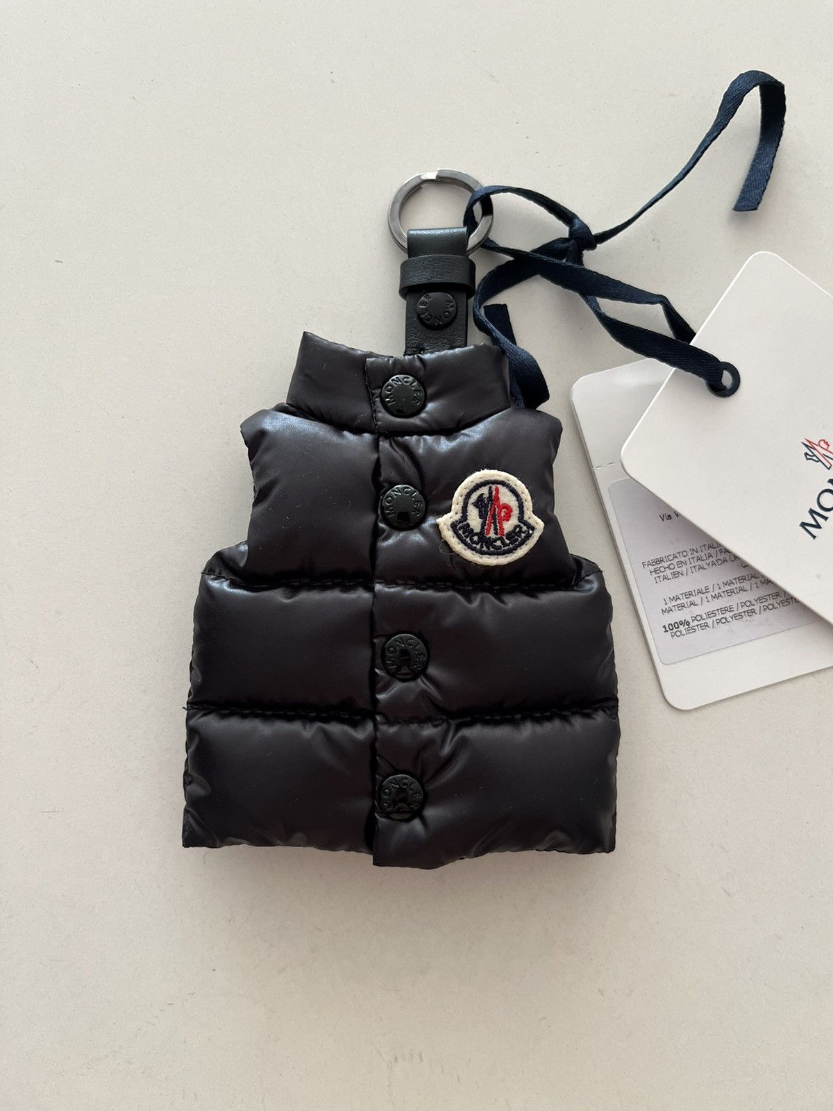NWT - Moncler Mini Puffer Vest Keychain - 2
