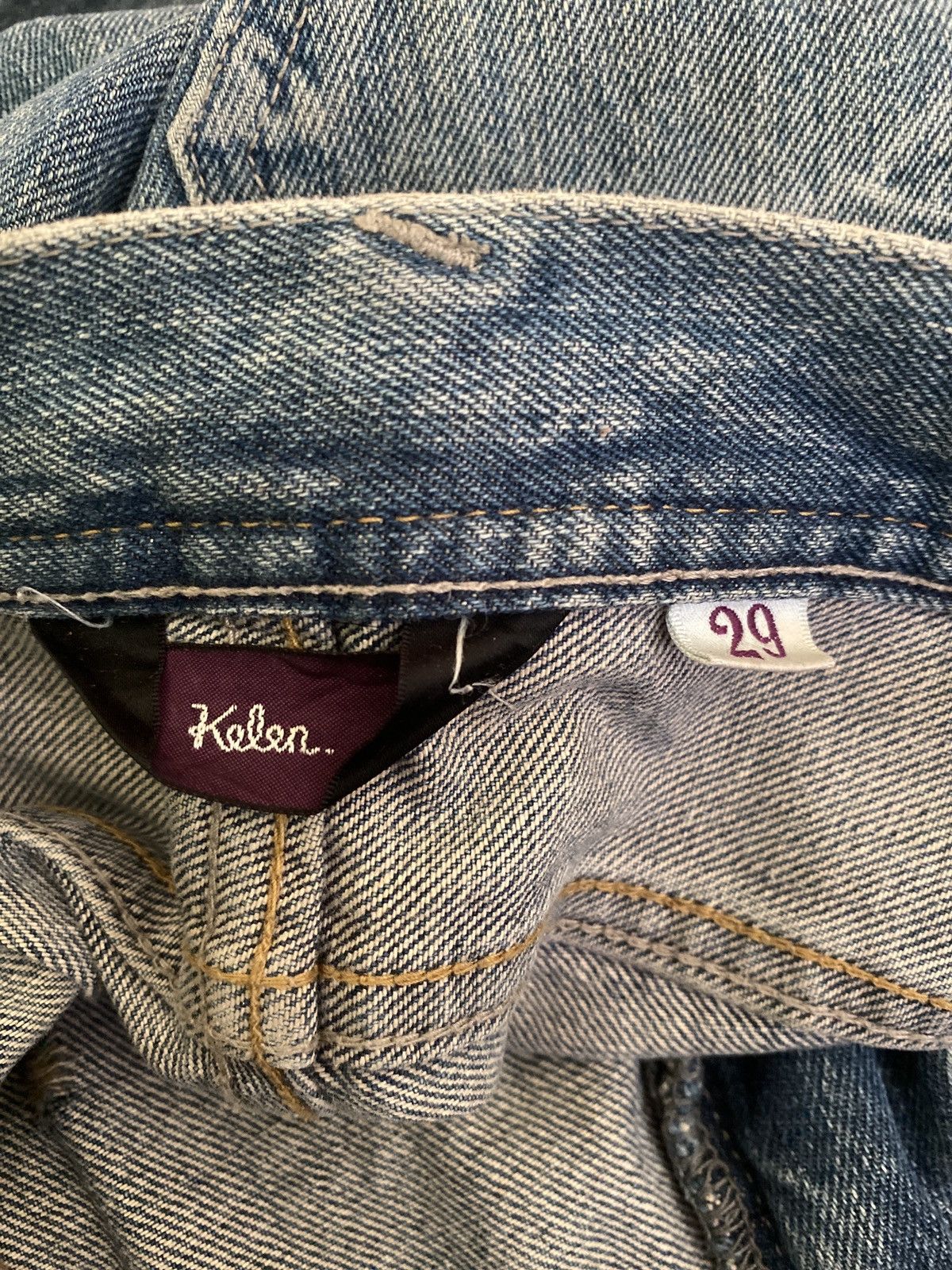 Vintage KELEN Selvedge Leather Pocket Denim Jeans - 21