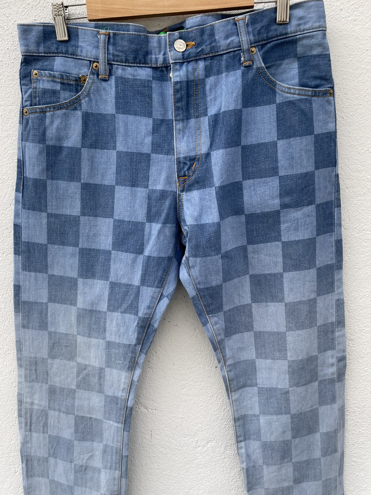 Japanese Brand - Made In Japan Sweager Plaid Design Jeans - 3