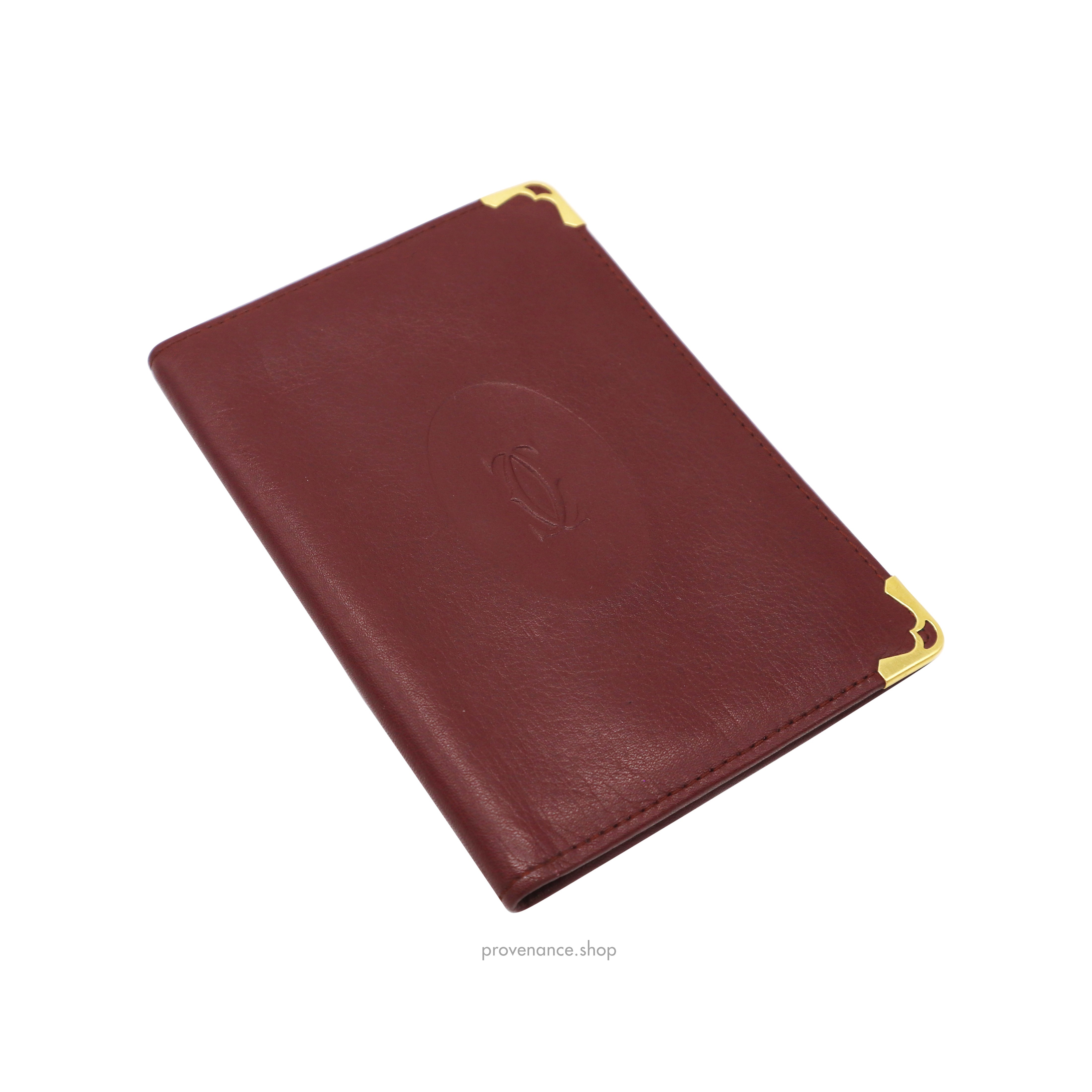 Cartier Passport Holder Wallet - Burgundy Leather - 3