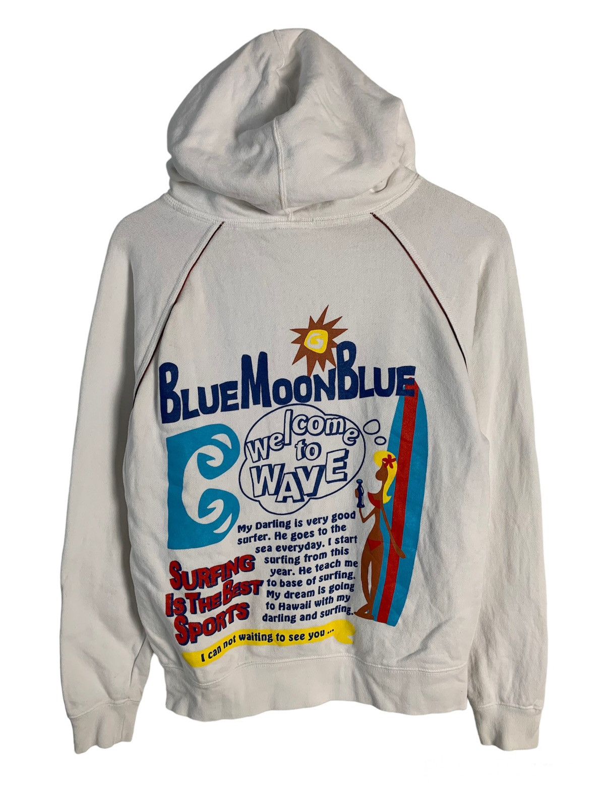 Japanese Brand - Blue Moon Blue Surfing Hoodie - 1