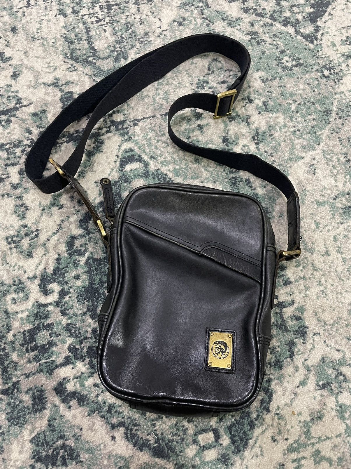 Diesel Square Leather Sling Bag - 11