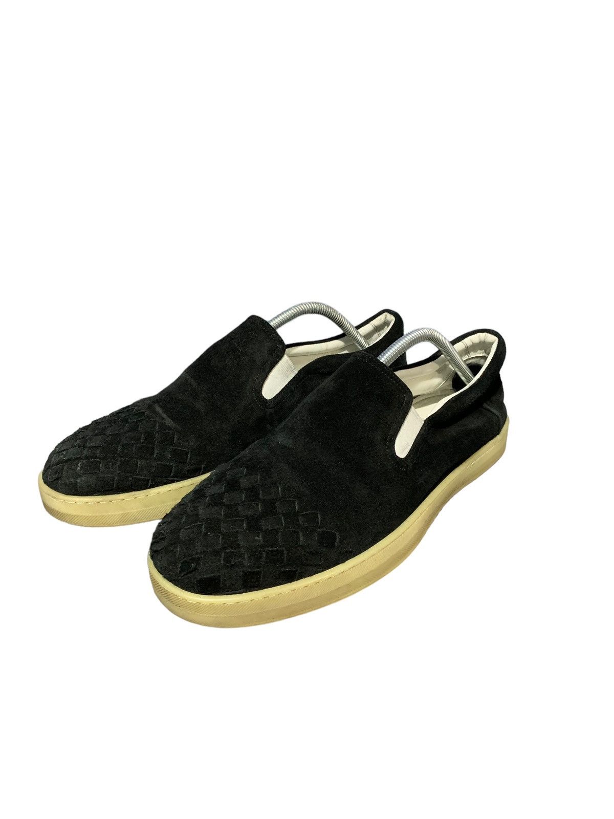 🔥BOTTEGA VENETA SUEDE LEATHER WOVEN SLIP ON - 1