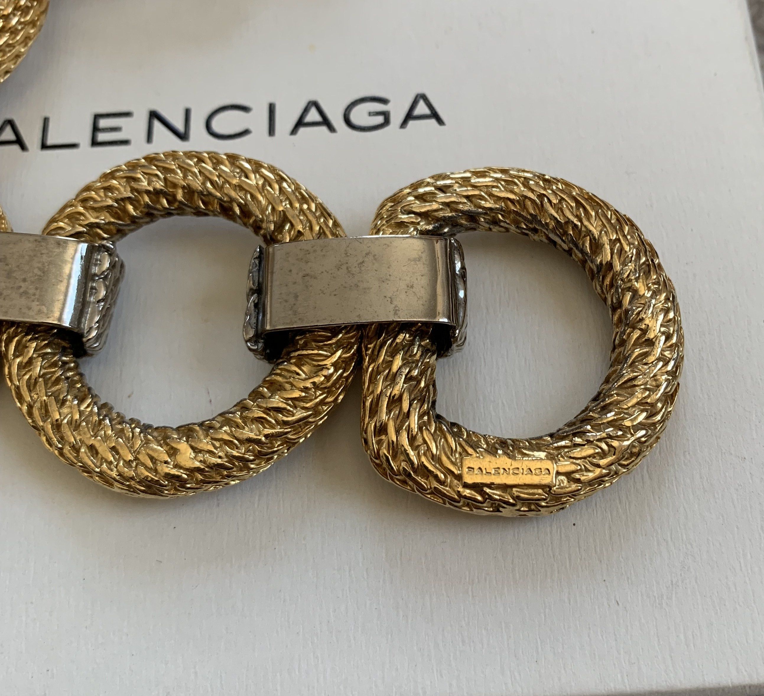 Balenciaga Two Tone Chain Link Bracelet - 4