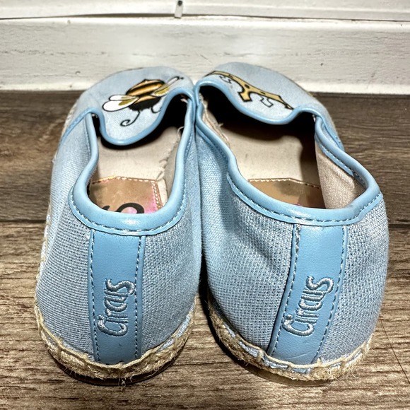 Circus by Sam Edelman Leni 6 Espadrille Flats Slip-On Queen Bee Patch Blue 8.5M - 6