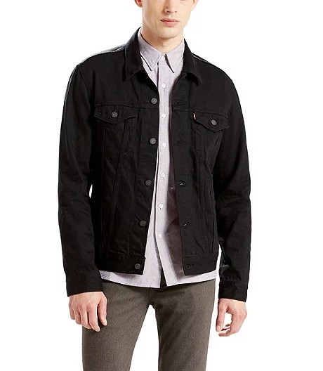 Black Denim Trucker Jacket - 5
