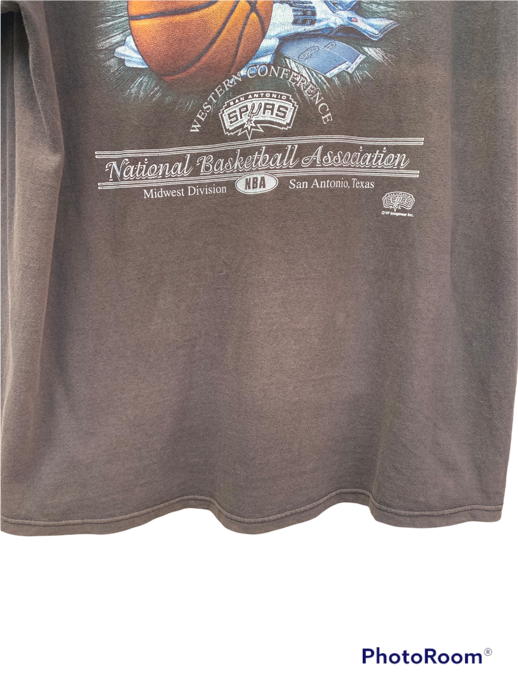 Csa - Vintage 1990 CSA San Antonio Spurs Western Conference NBA Basketball T-Shirt - 5