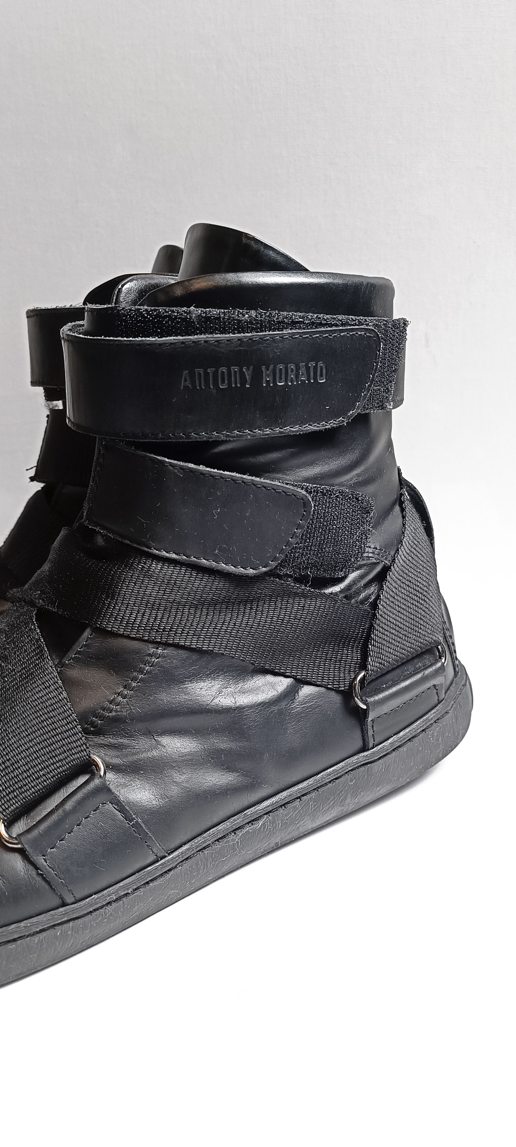 Antony Morato Men's Leather Biker Strap Boots DS - 6