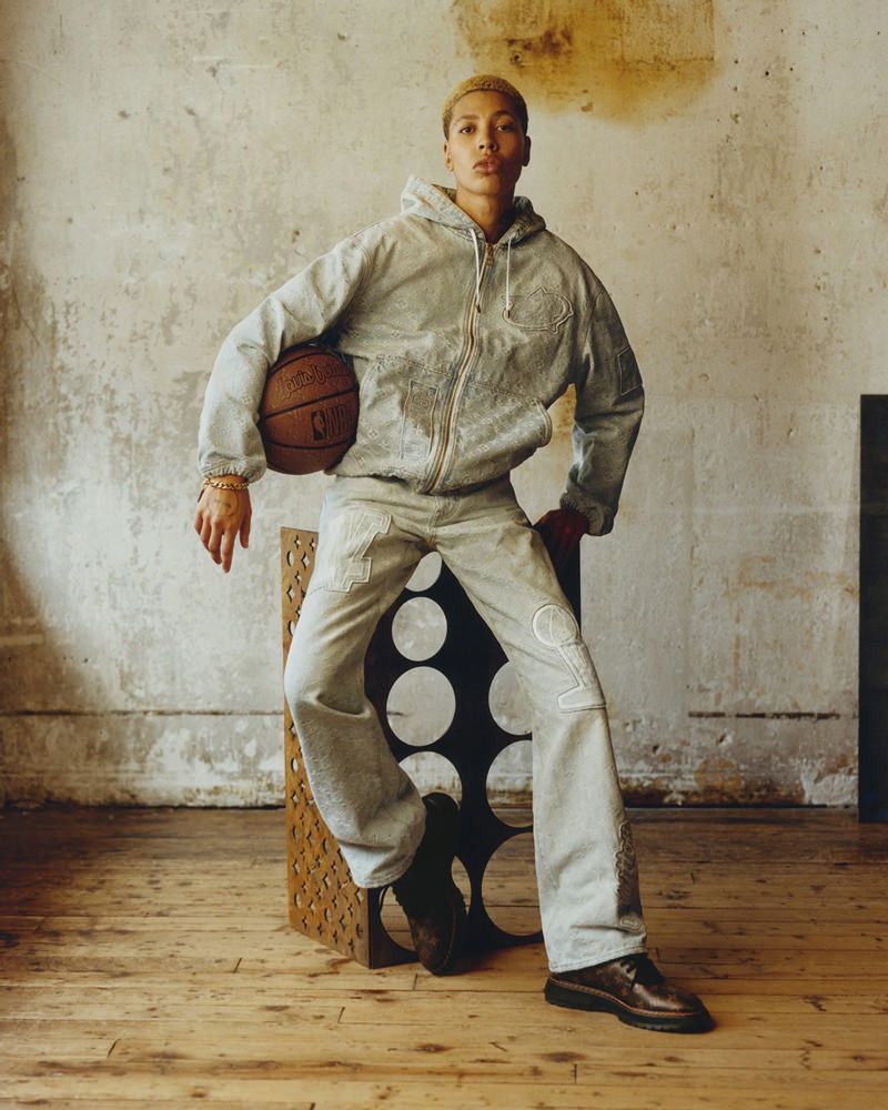 louis vuitton NBA monogram denim jacket - 1