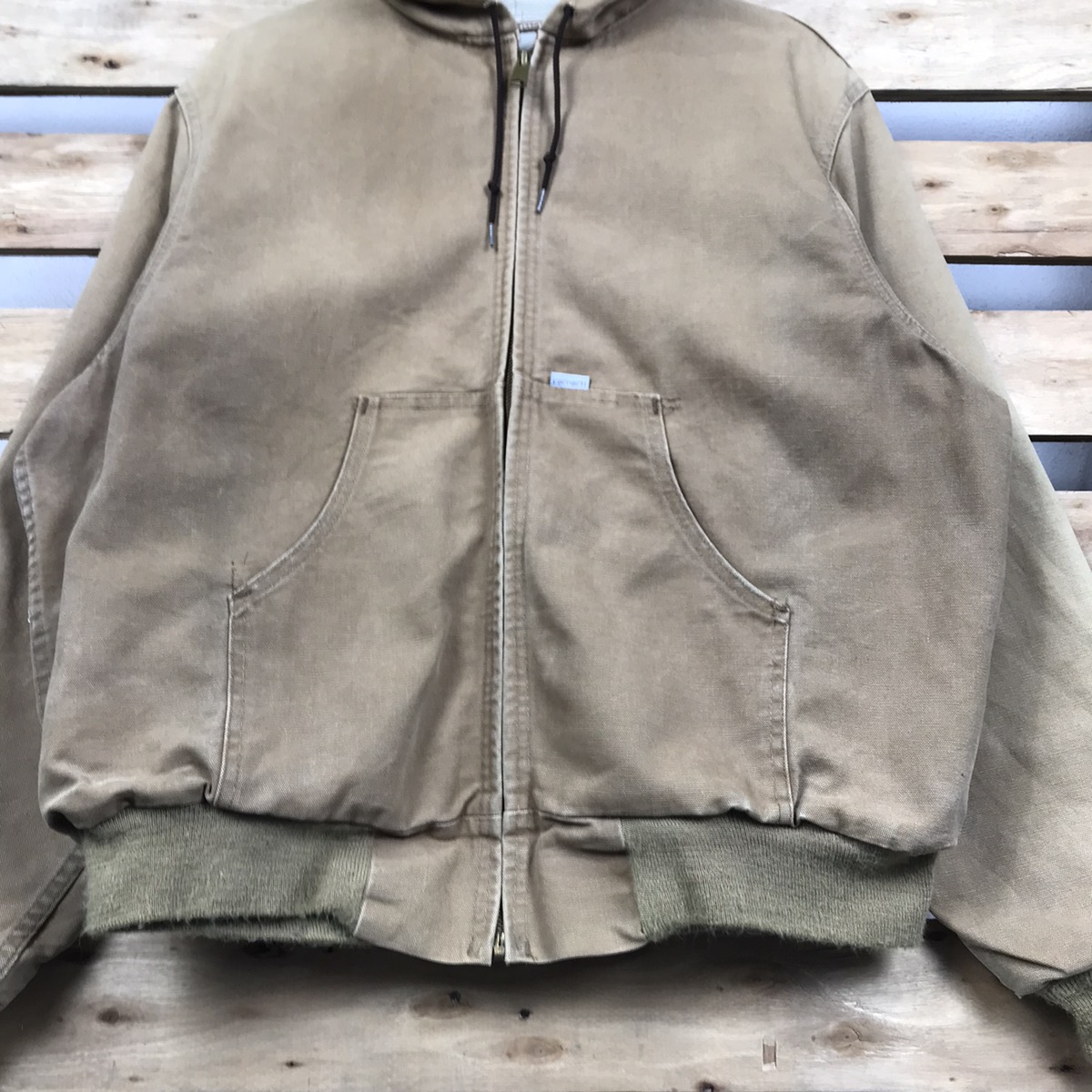 Vintage - Vintage Carhartt Hoodie Thermal Lined Duck Active Jacket - 5