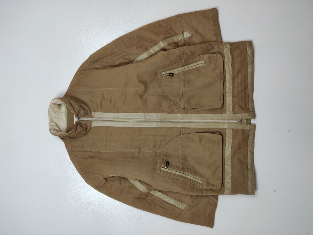 Japanese Brand - Superior Velvet Outerwear Jacket Coat Turtleneck - 2