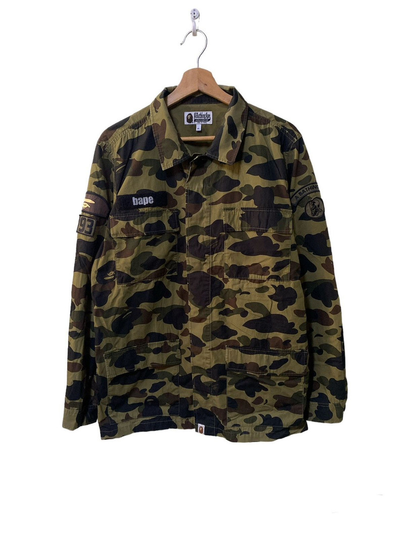 Vtg A bathing Ape BAPE 1st Camo Military Double Pocket Shirt - 1